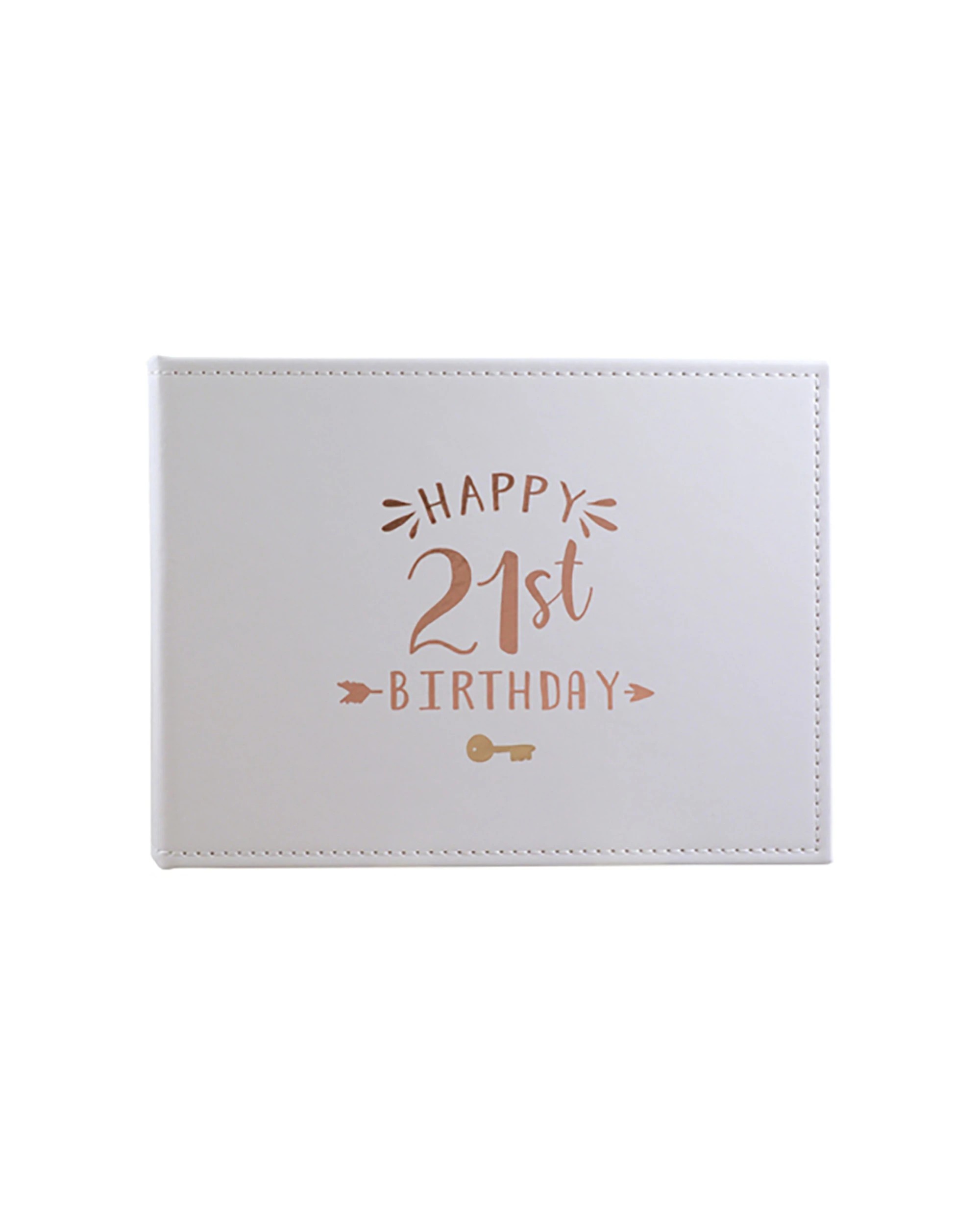2 21st Guest Book Text 23x18cm Novelty Birthday Signing Decor Notepad - Gold, 2 of 3