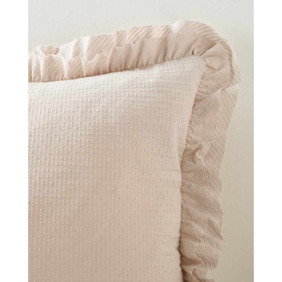 2 Target Australian Cotton Celine Jacquard Double Ruffle European Pillowcase
 - Queen Bed
 - Natural, 2 of 2