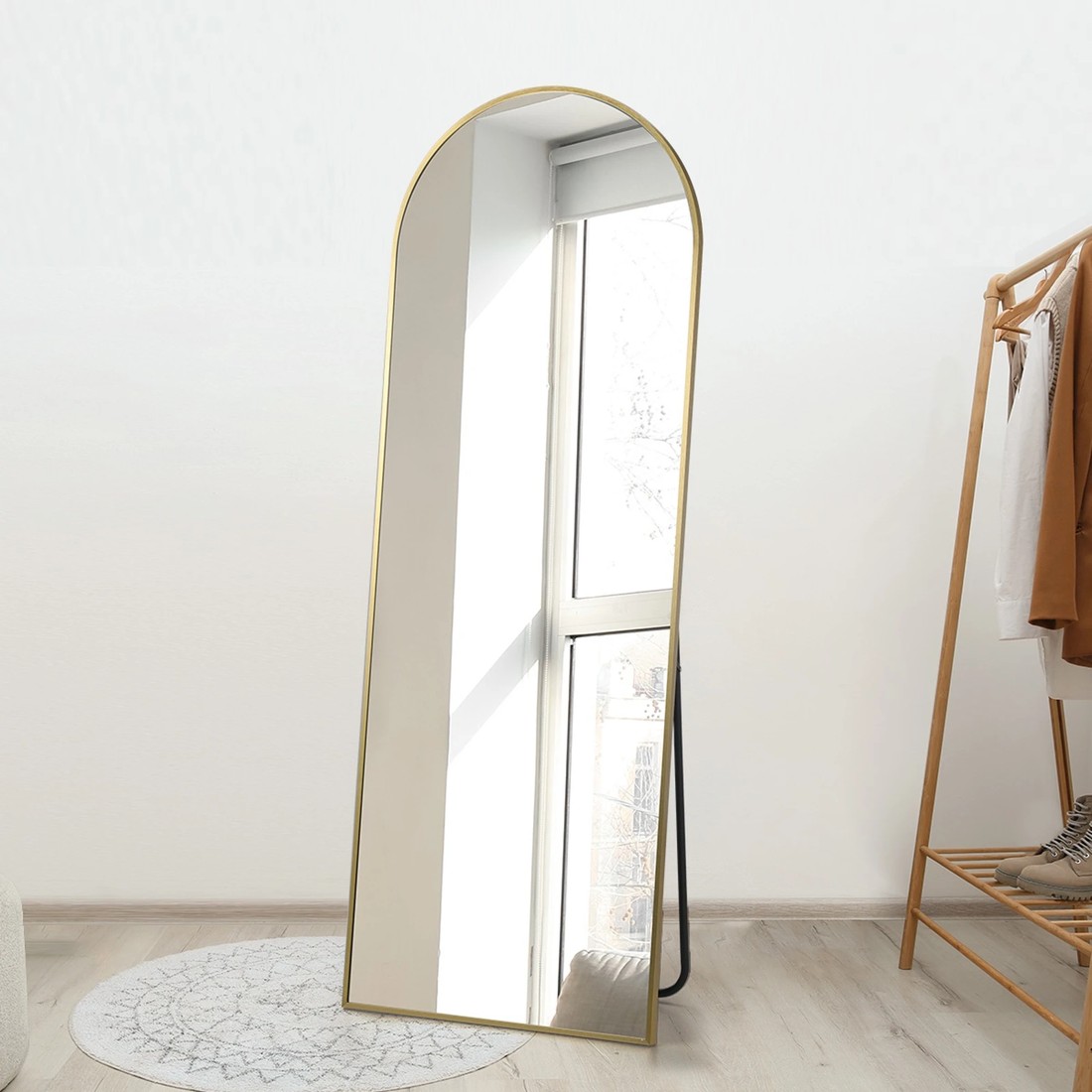 4 Oikiture 180x70cm Full Length Mirror Dressing Floor Mirrors Free Standing
 - Gold, 4 of 9