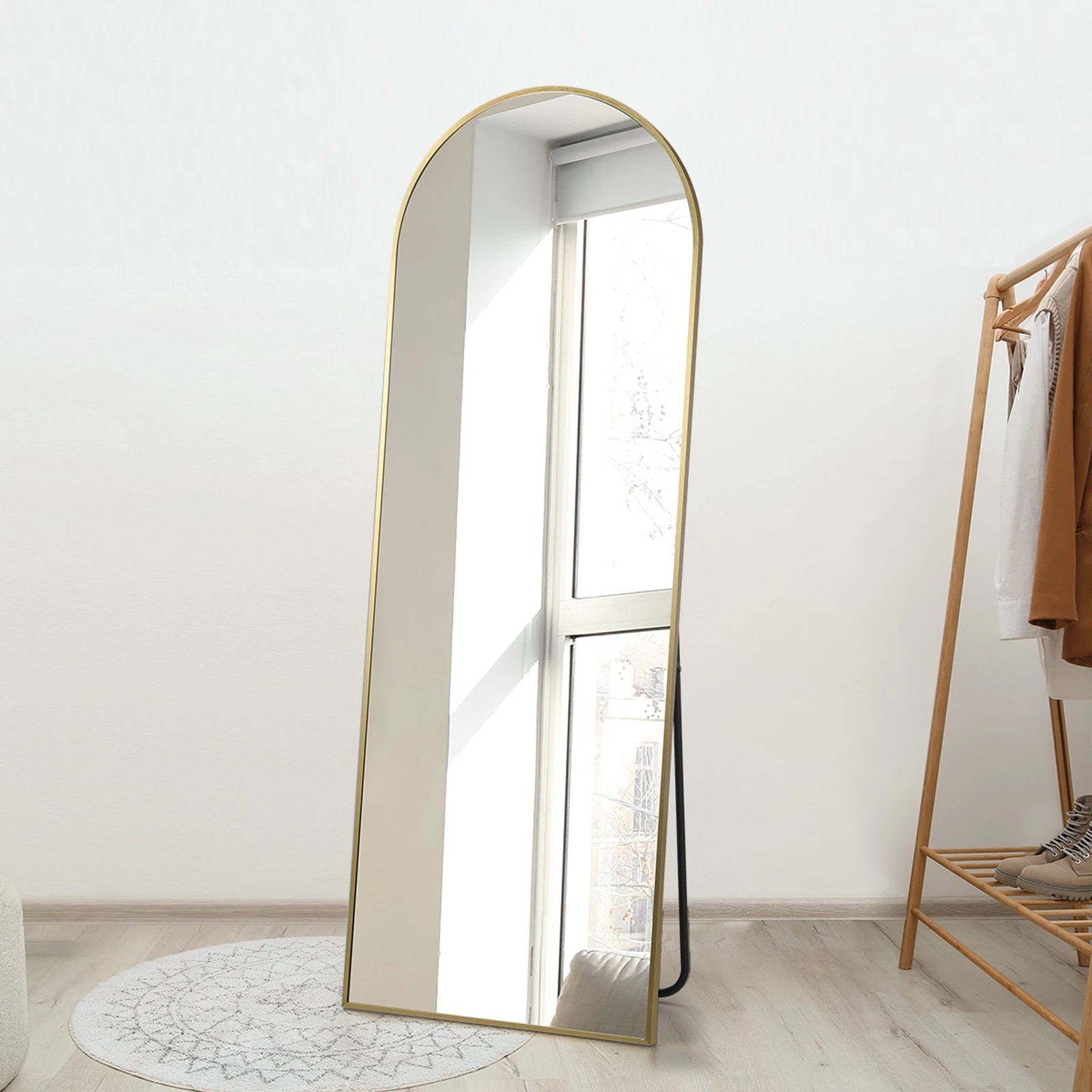 4 Oikiture 180x70cm Full Length Mirror Dressing Floor Mirrors Free Standing
 - Gold, 4 of 9