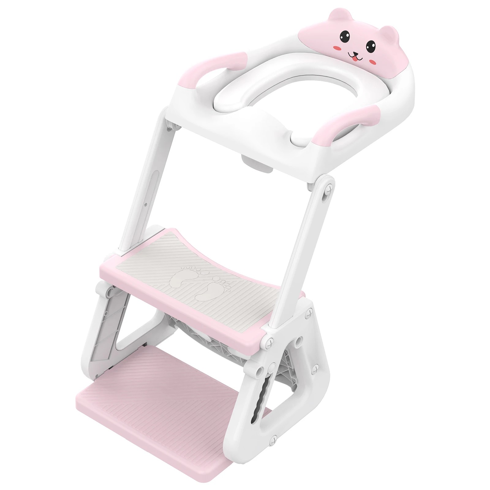 5 Advwin Foldable 2-in-1 Toddler Potty Training Seat Toddler Stool Height Adjustable Toilet Training Seat - Pink, 5 of 8