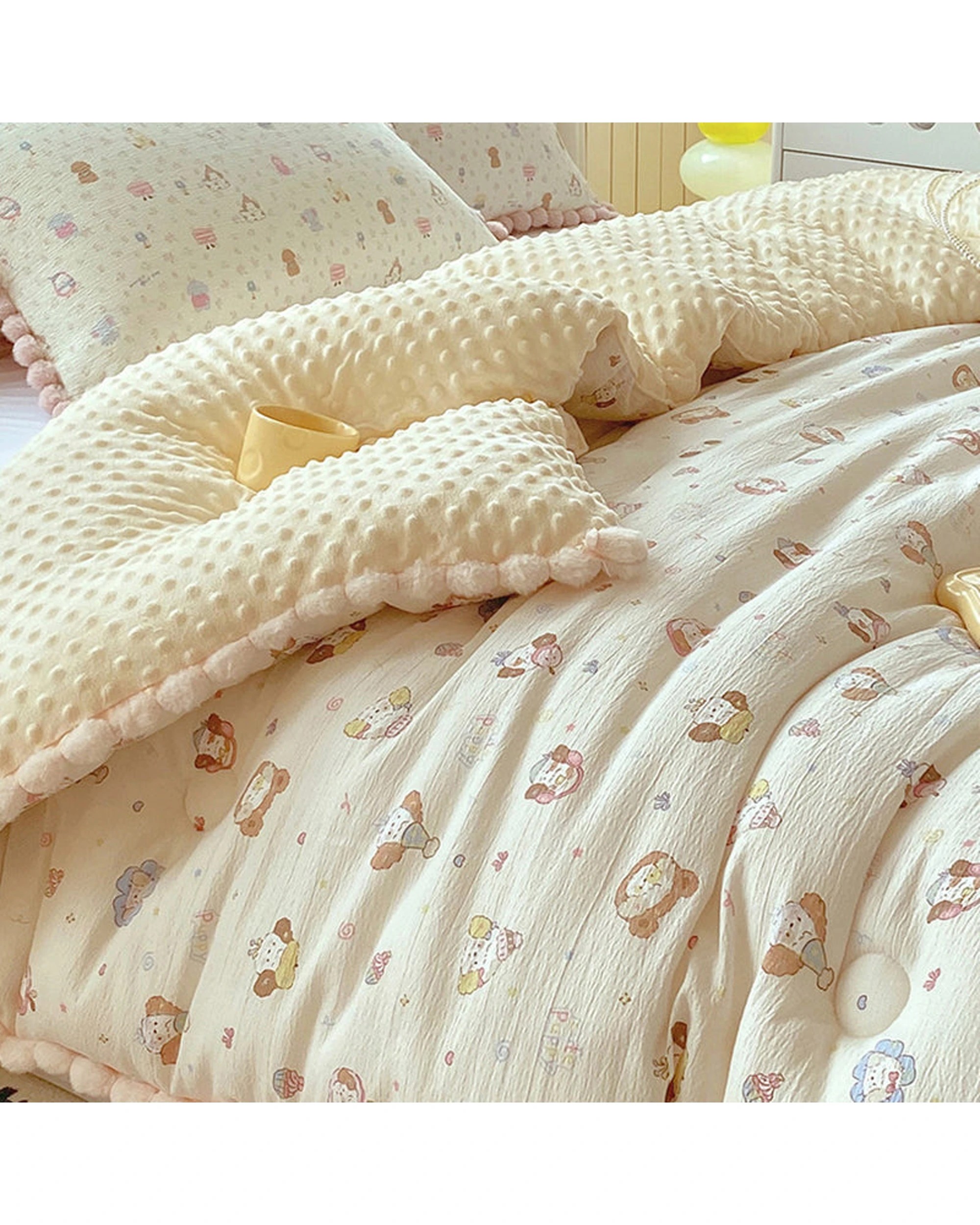 3 Cotton More Thick Winter Blanket Comforter 200x230cm Pancake Puppy - Pattern, 3 of 6