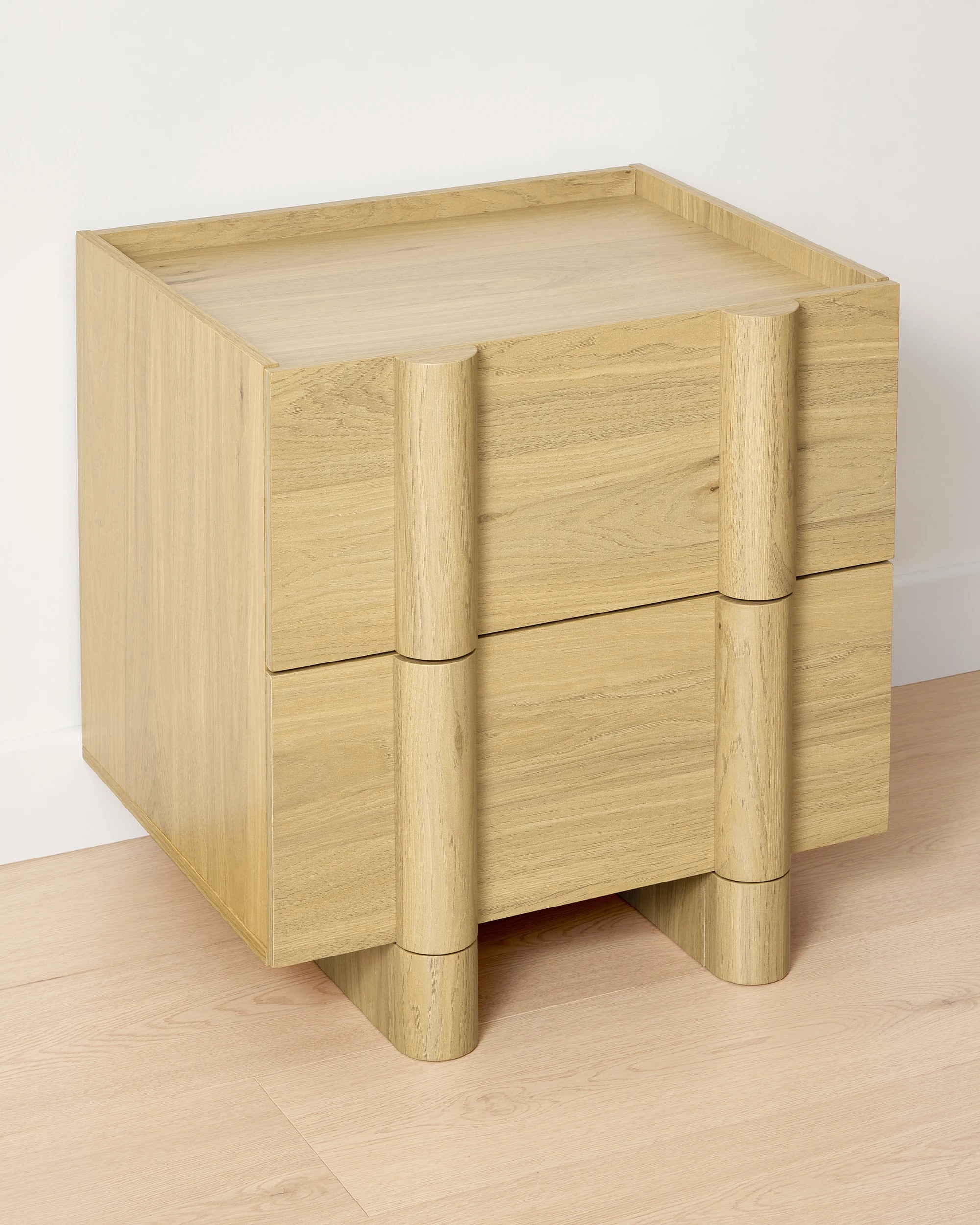 3 Piper 2 Drawer Bedside Table - Oak, 3 of 10