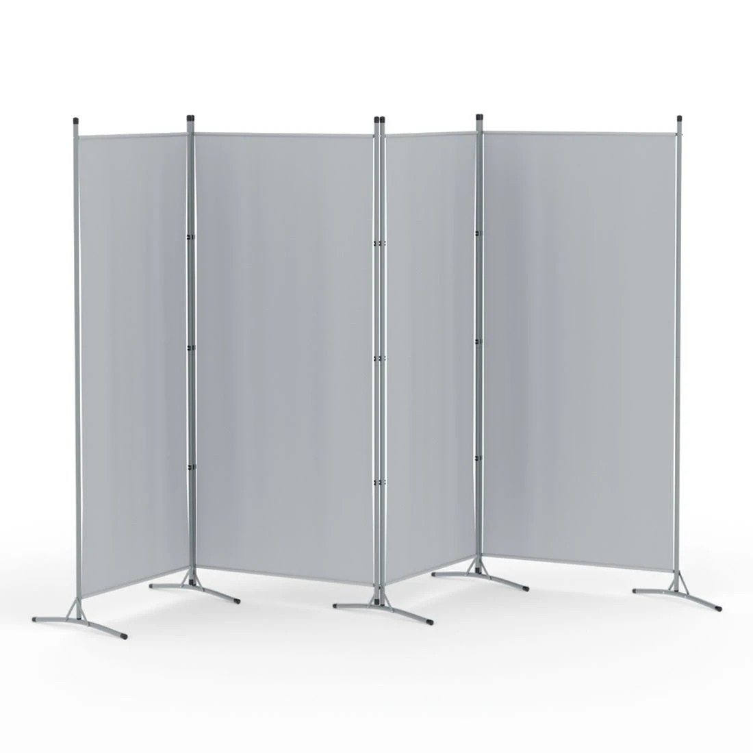 1 Artiss 4 Panel Room Divider Screen 345x180cm Fabric - Grey, 1 of 8