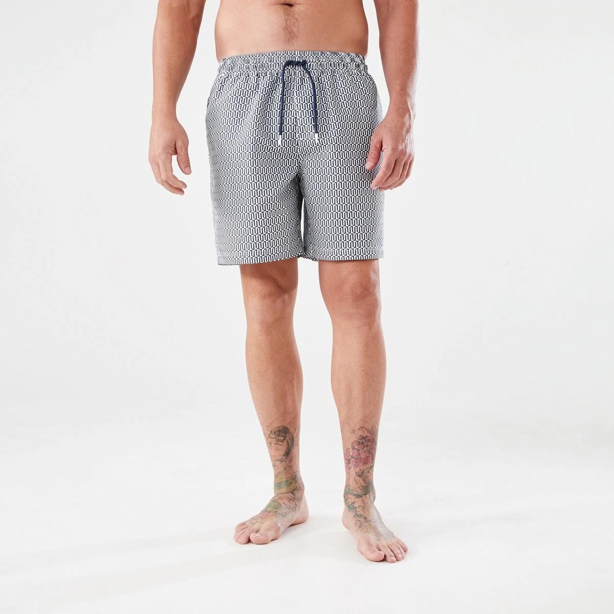 6 Regular Print Boardshorts LISBON GEO BLUE OMBRE, 6 of 6