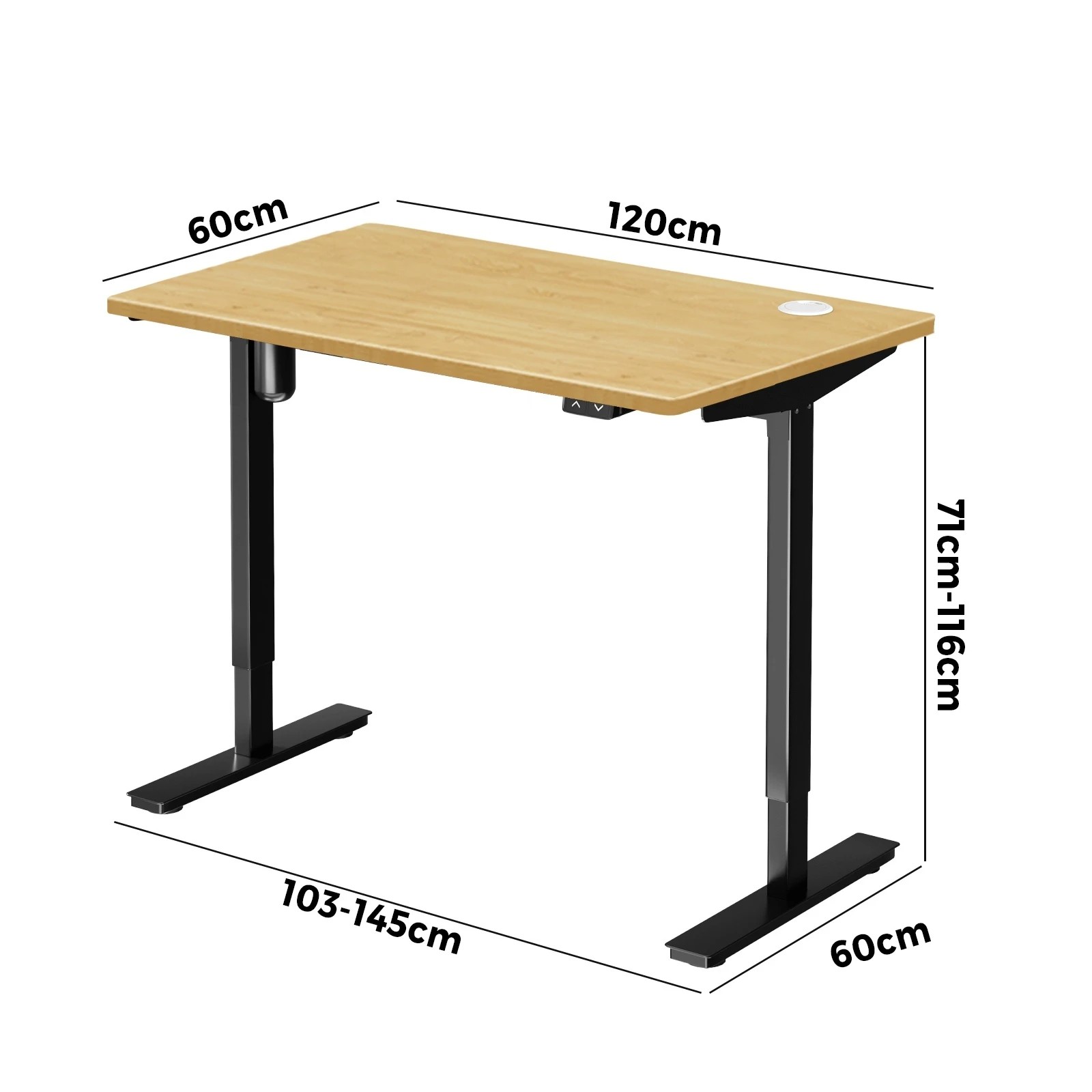 4 Oikiture 120cm Electric Standing Desk Single Motor
 - Multi, 4 of 4