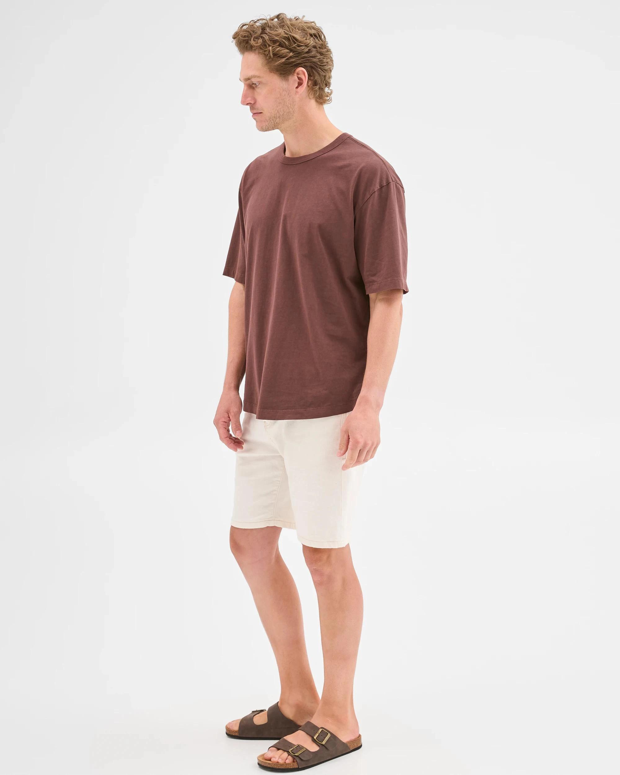 4 Target Man Australian Cotton Oversized T-Shirt MAROON, 4 of 5