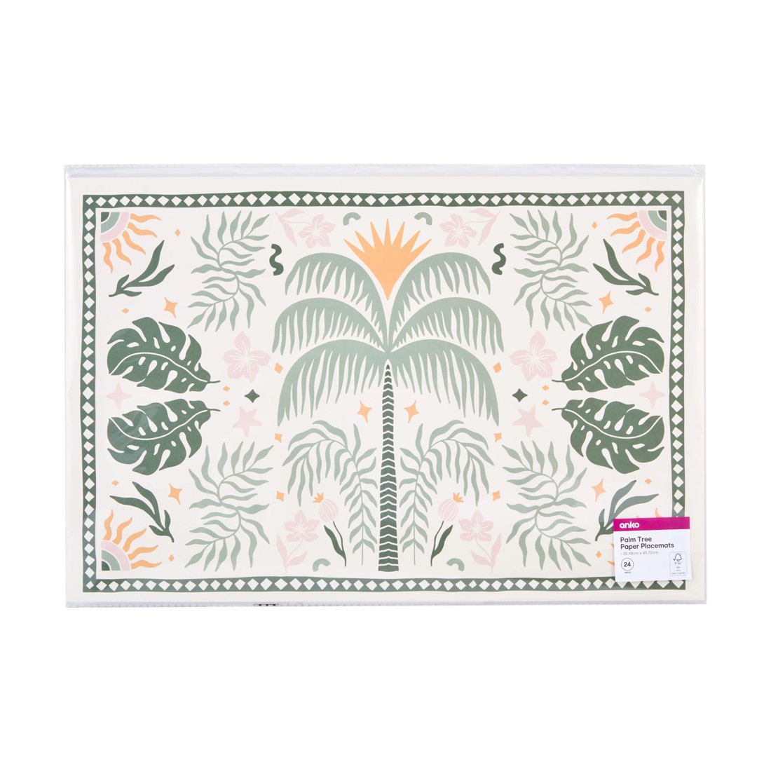 3 24 Piece Palm Tree Paper Placemats, 3 of 3