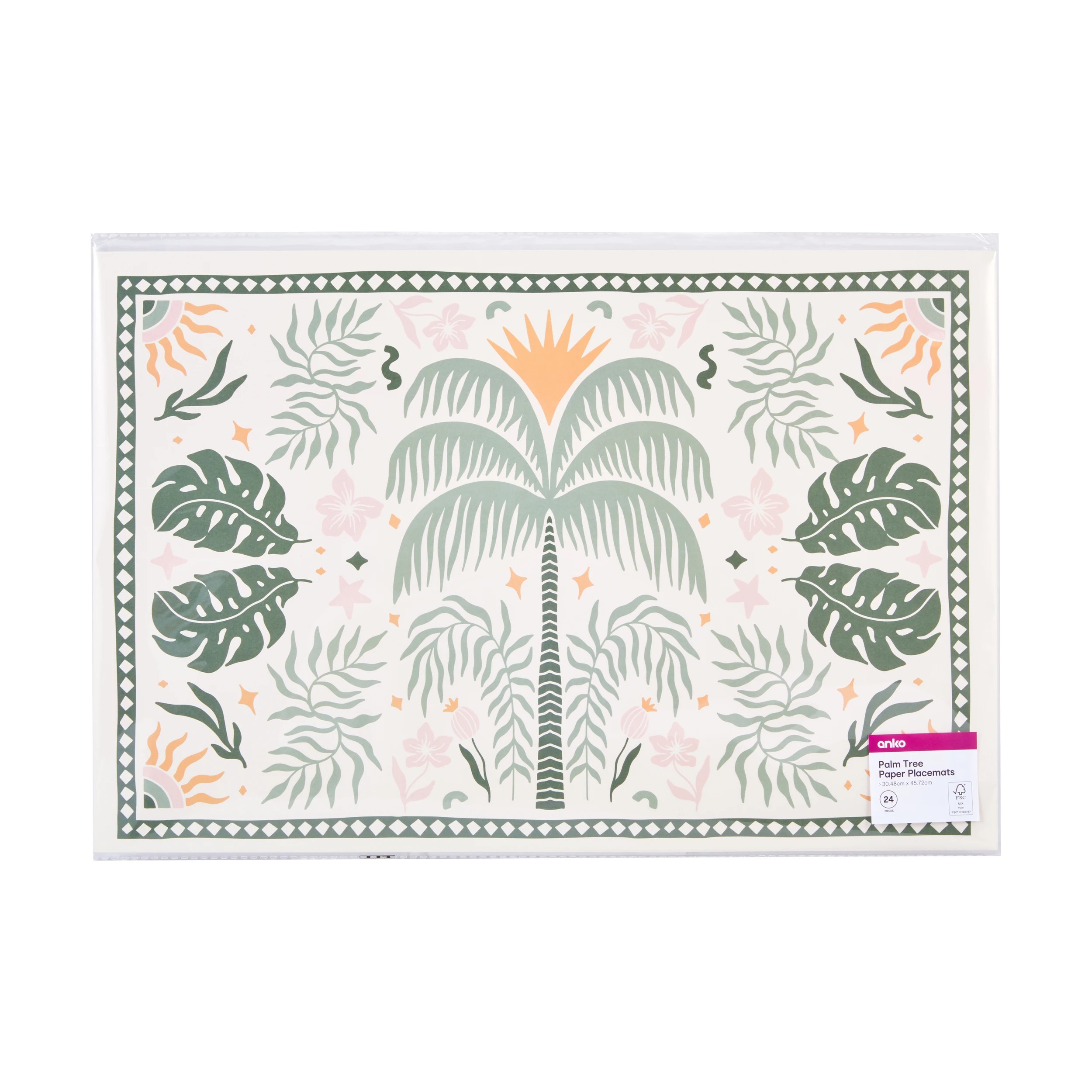 3 24 Piece Palm Tree Paper Placemats, 3 of 3