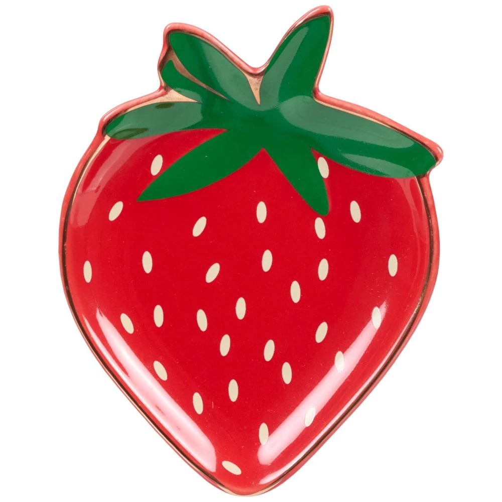 1 Otto Eclectic Pop Strawberry Ceramic Plate, 1 of 2