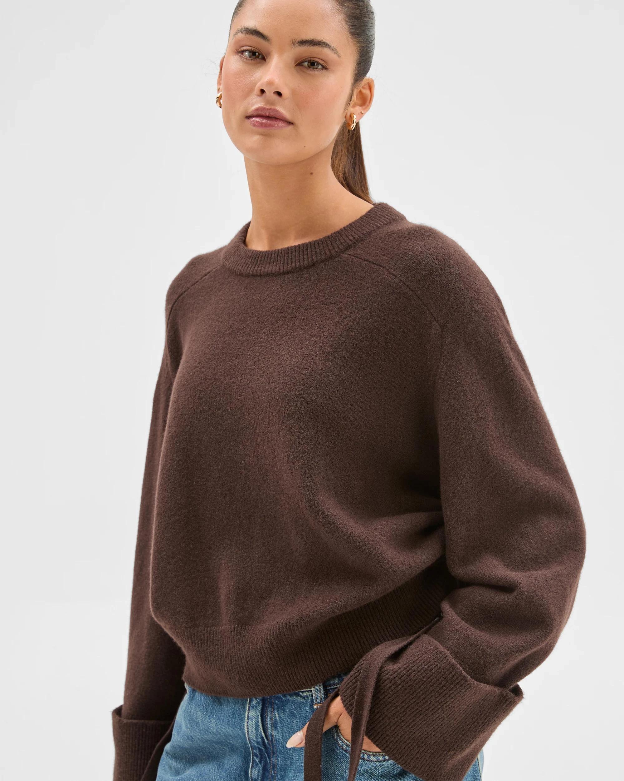 3 Lily Loves Gathered Detail Jumper TRUFFLE, 3 of 6