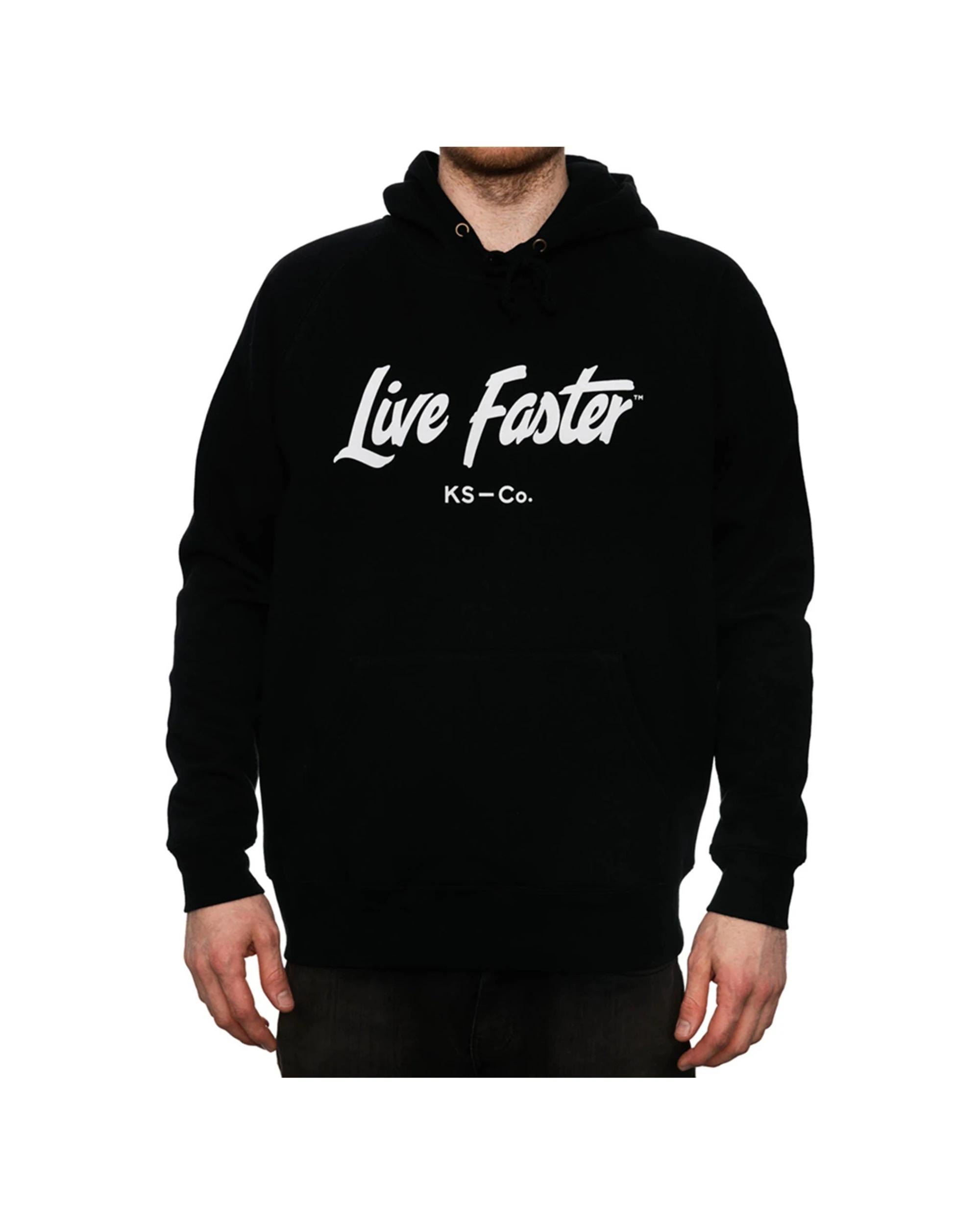 1 Killer Speed Co. Men Live Faster Hooded Sweaterblack Jumper BLACK, 1 of 2