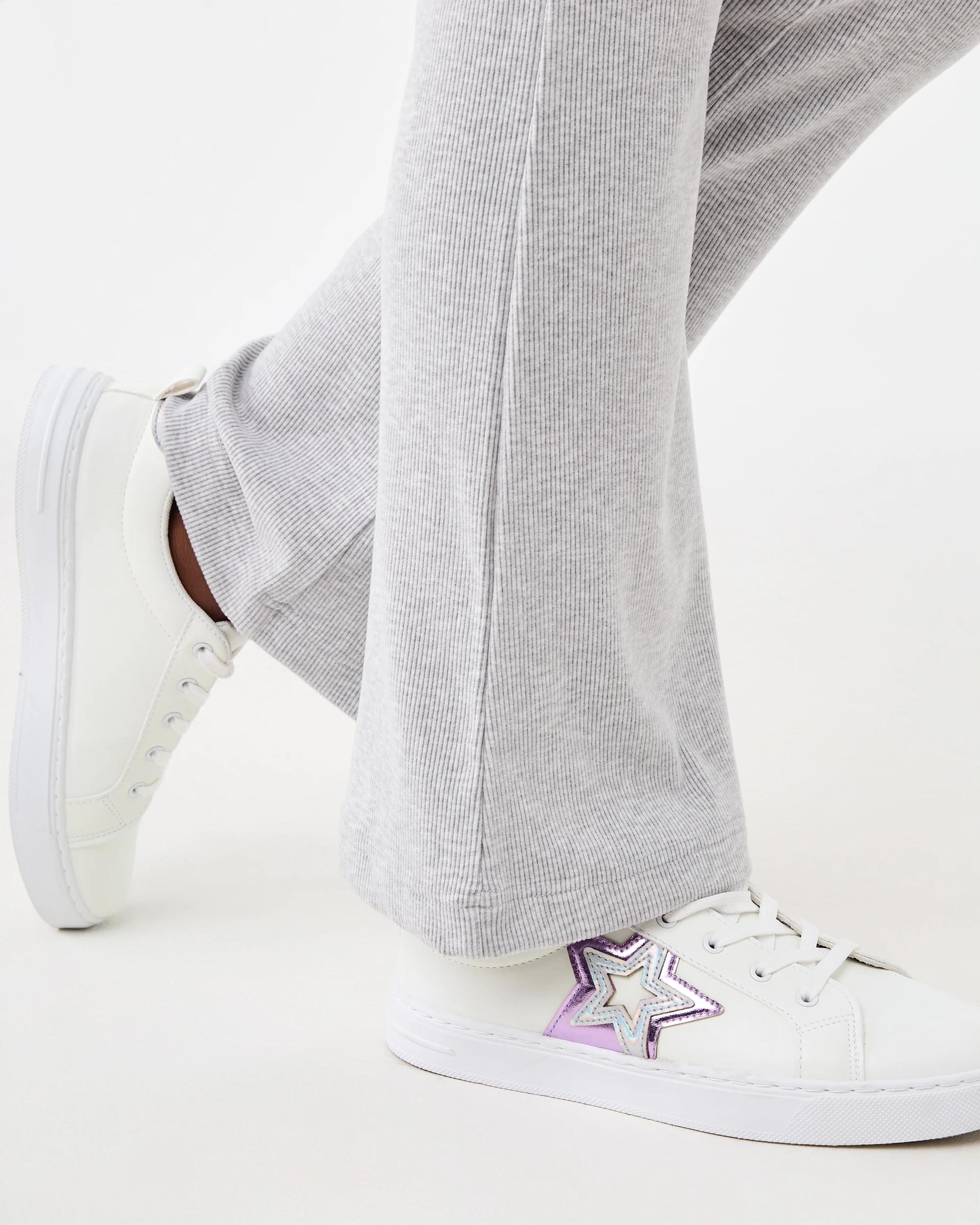 3 Rib Flare Leggings Grey Marle, 3 of 5