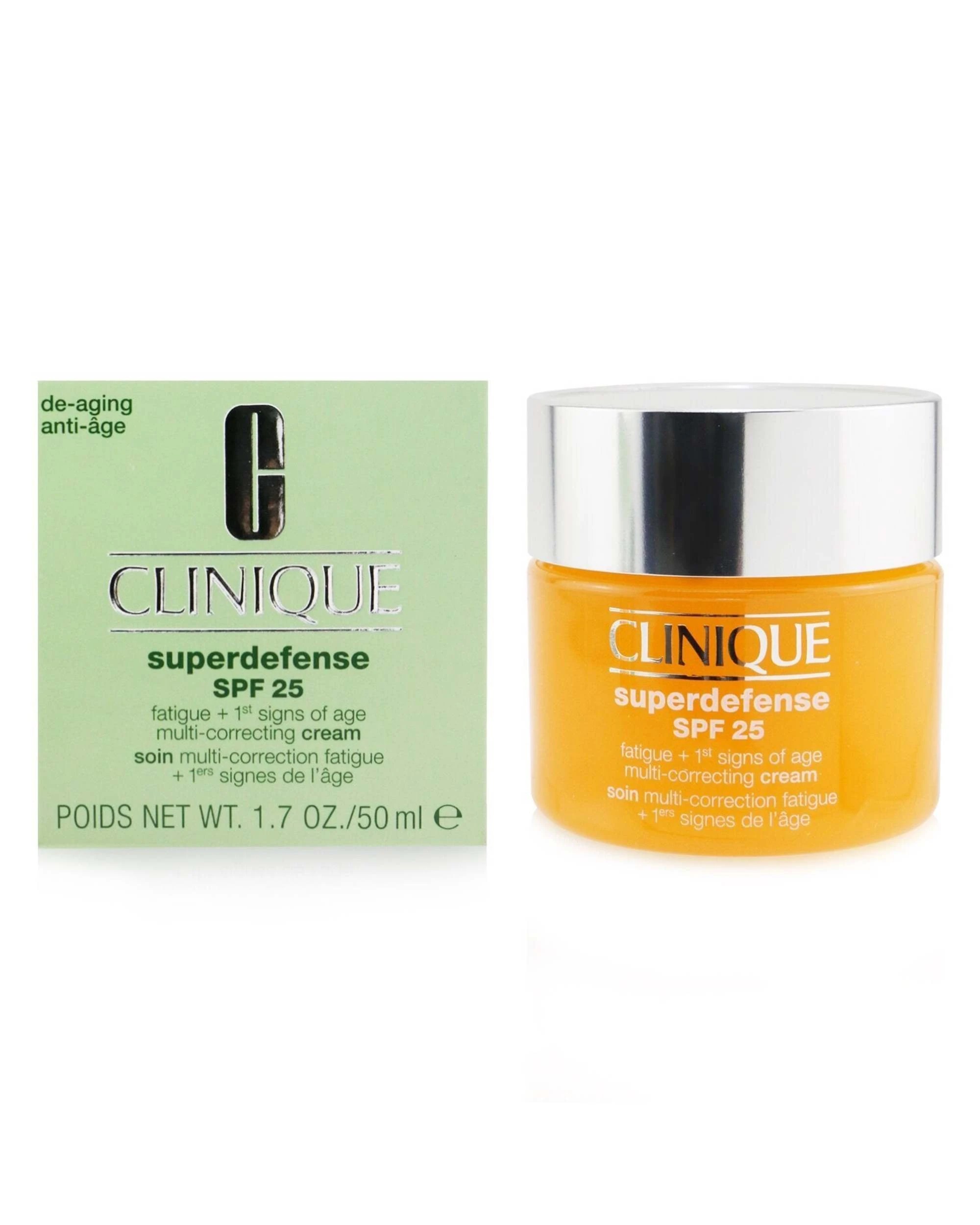 3 Clinique Superdefense SPF 25 Fatigue + 1st Signs Of Age Multi-Correcting Cream - Very Dry to Dry Combination  30ml/1oz, 3 of 4