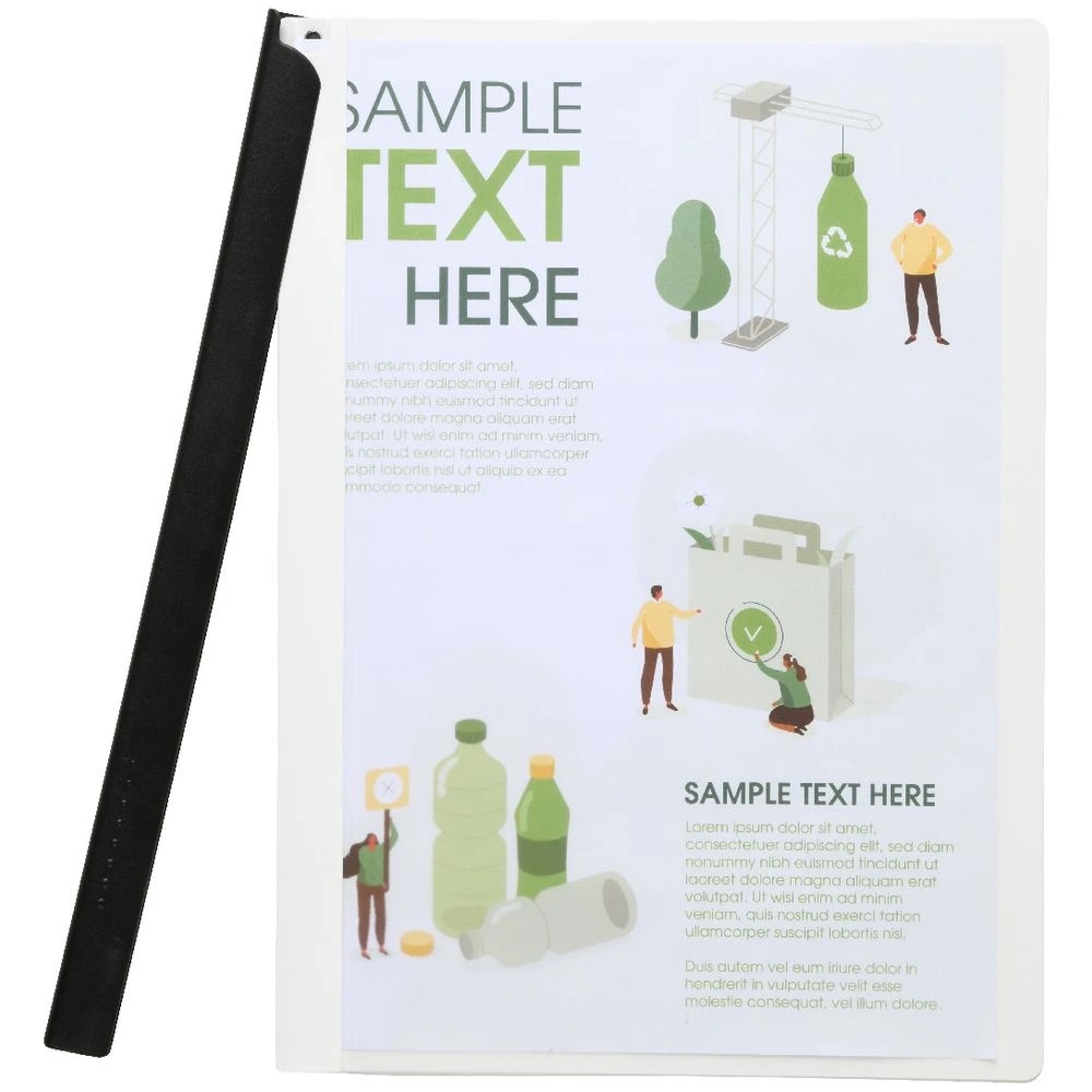 4 J.Burrows A4 Clamp Files 5 Pack White, 4 of 4