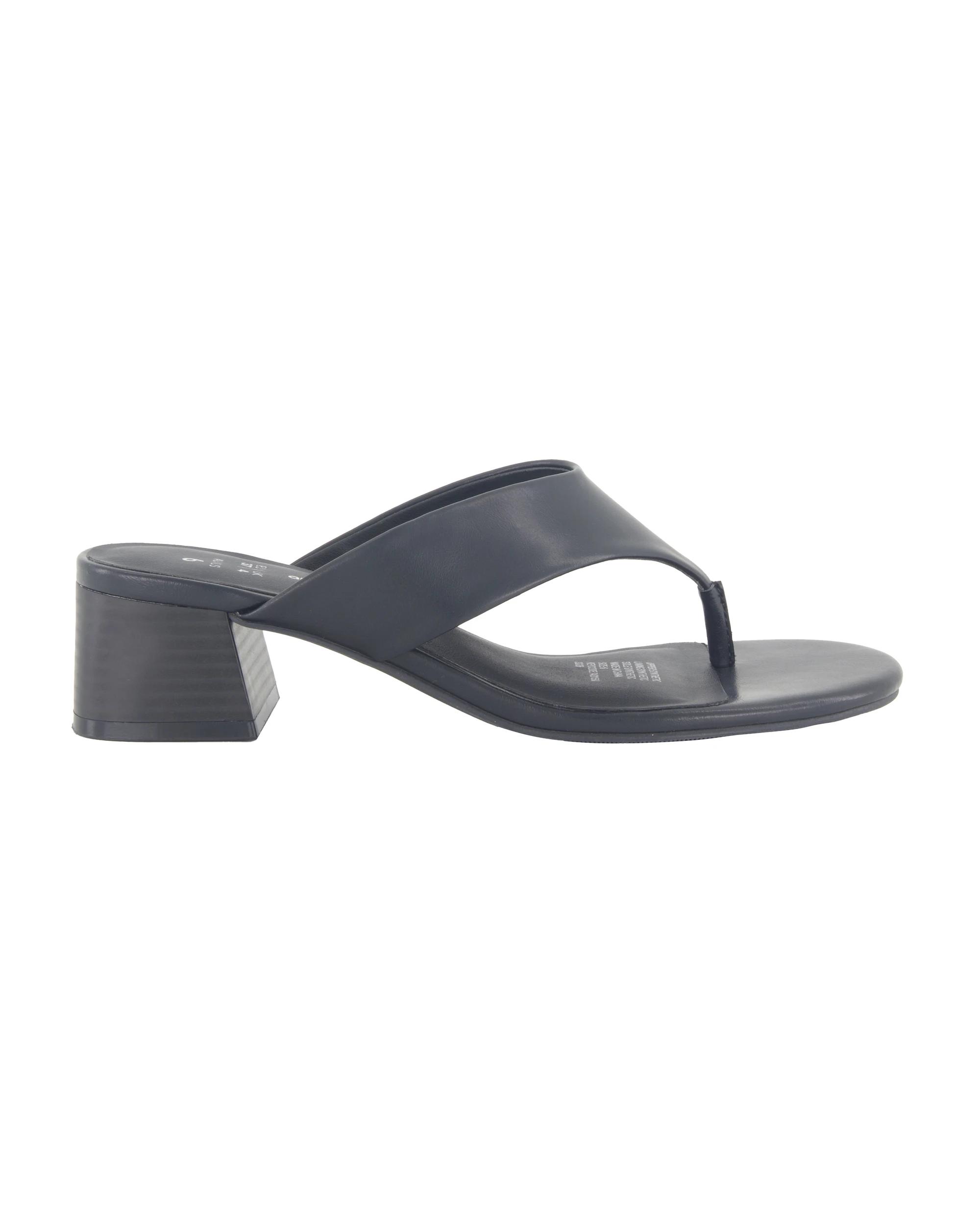 1 Toe Post Block Heels Black, 1 of 5