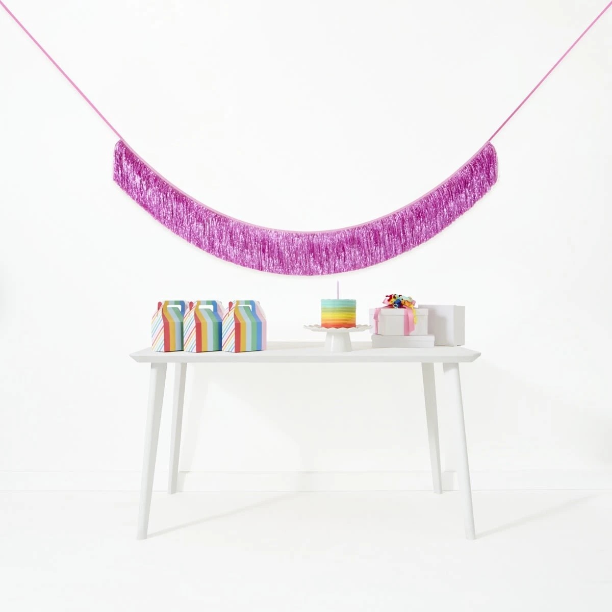 1 Pink Tassel Fringe Garland, 1 of 5