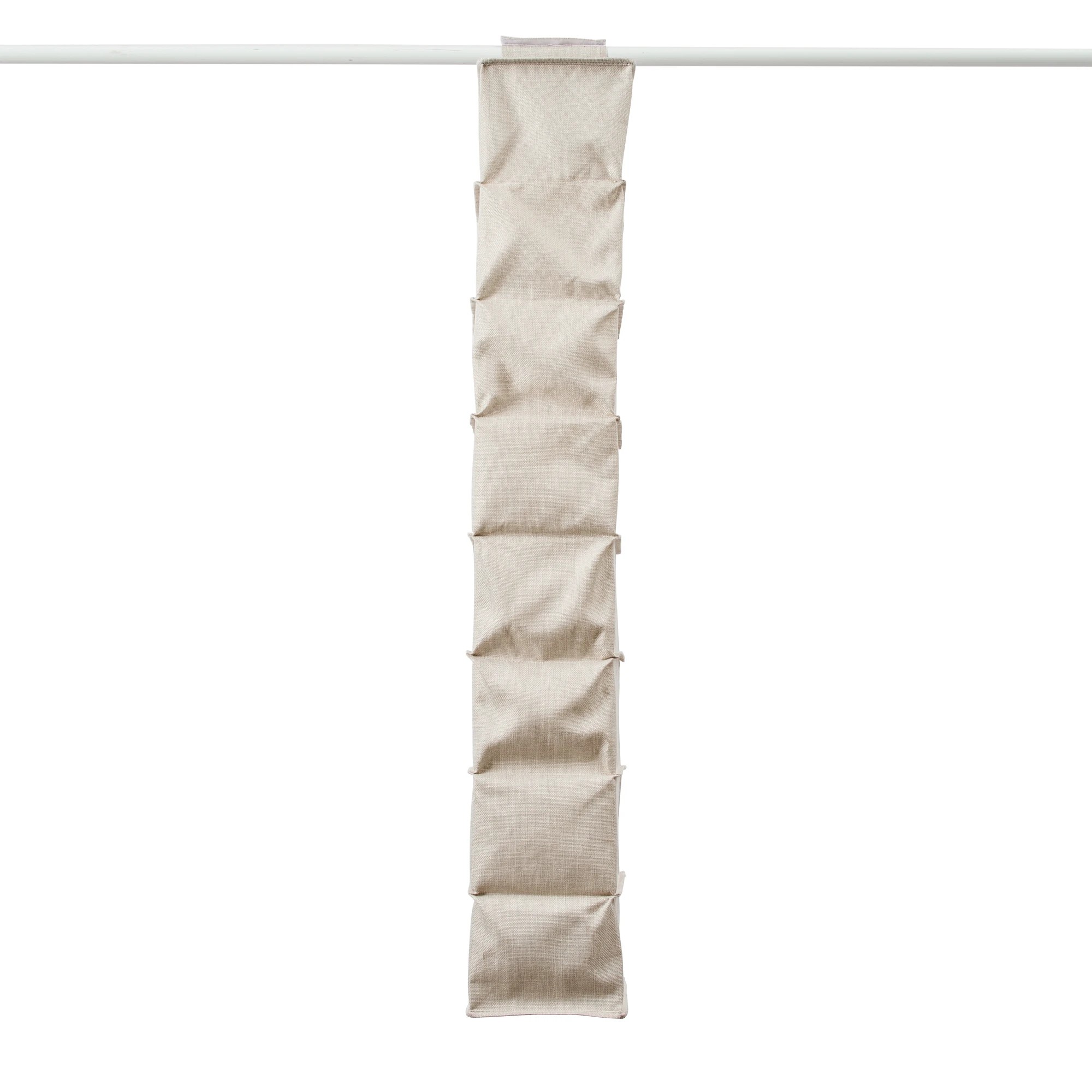 6 Linen Look Narrow Hanging Shelving with Drawers, 6 of 8