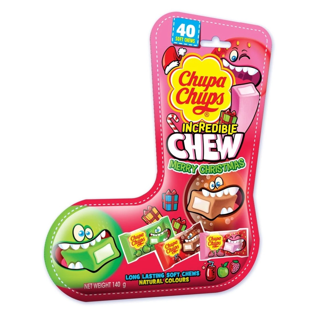 1 Chupa Chups Incredible Chew Christmas Stocking 40 Piece 140g, 1 of 2