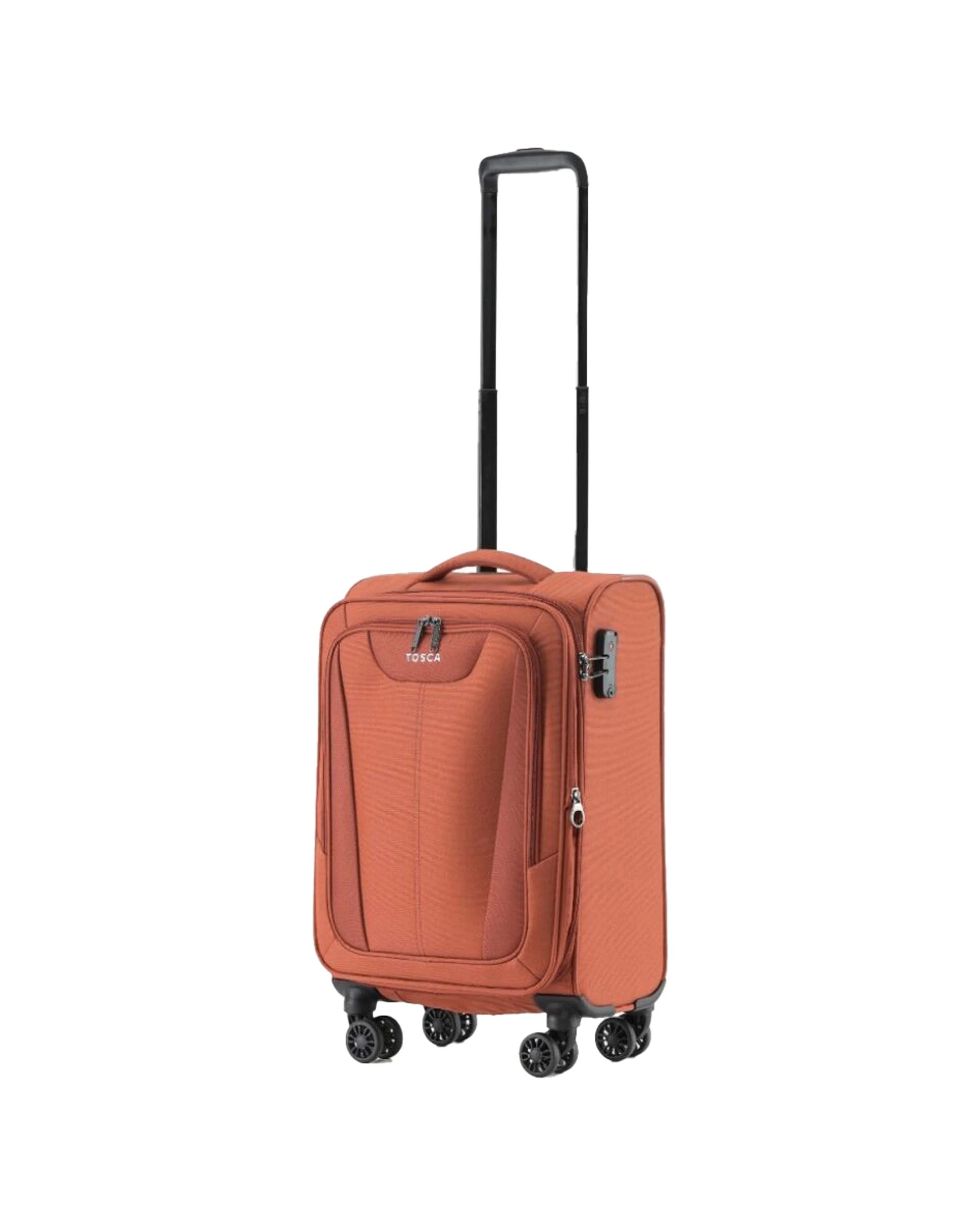 1 Tosca Altitude Carry-On Travel Suitcase Onboard Luggage With Lock - Orange, 1 of 1