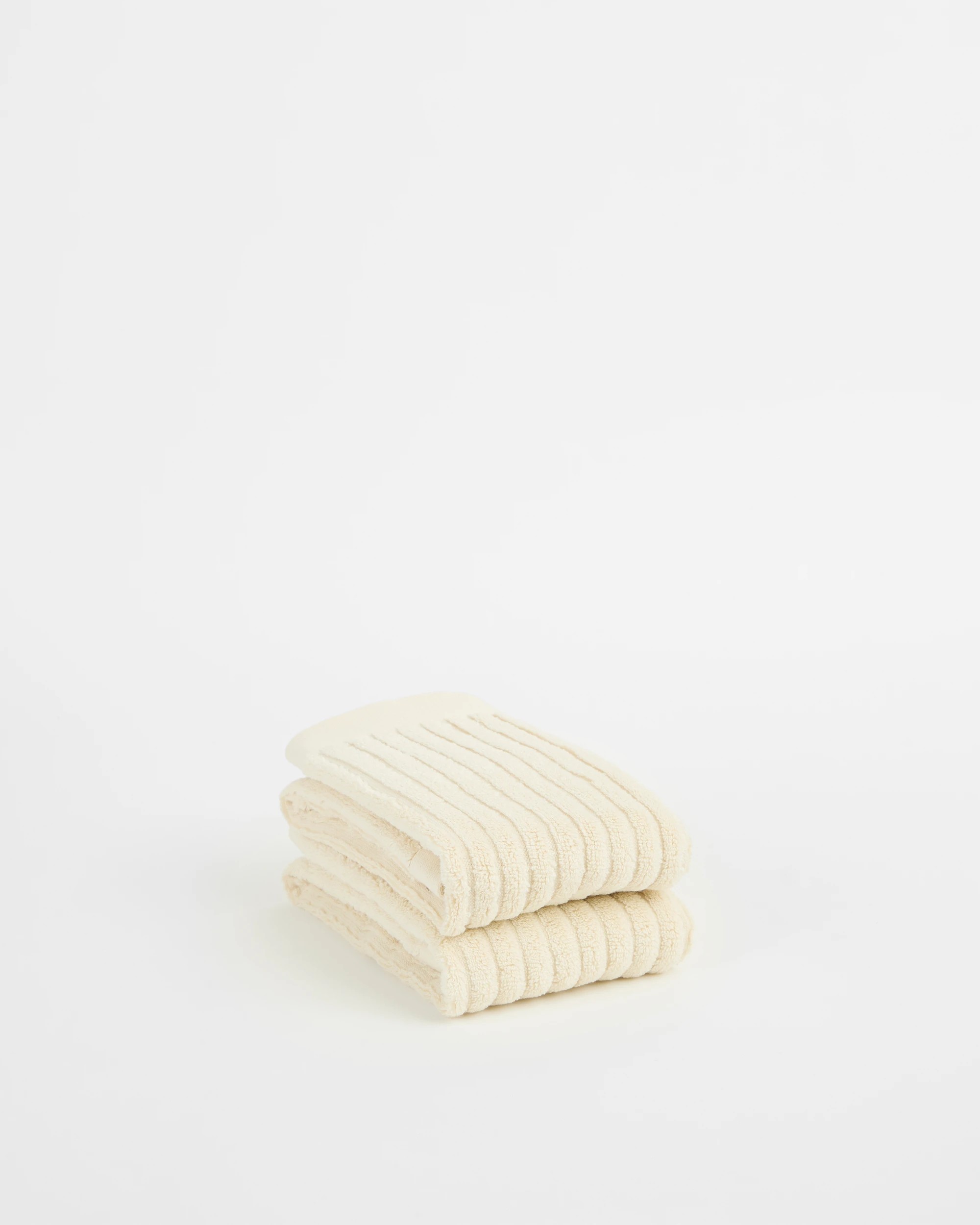 1 Target Dylan Australian Cotton Rib 2 Pack Hand Towel - Natural, 1 of 2