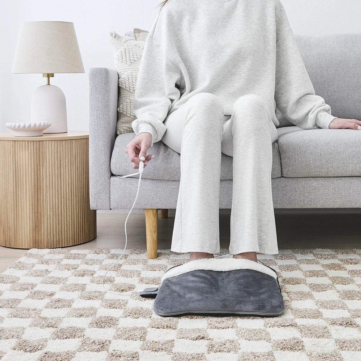 3 Heated Foot Warmer - Grey, 3 of 10