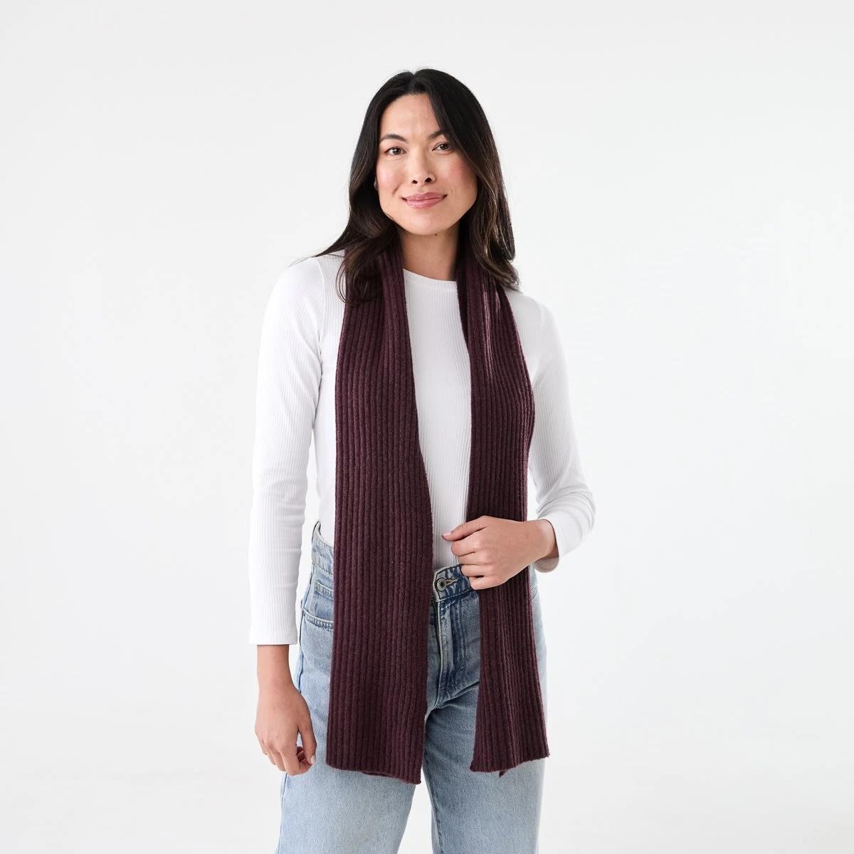 3 Basic Rib Scarf Mulberry, 3 of 3