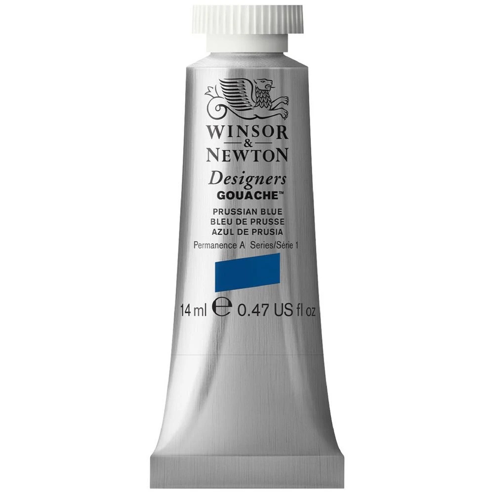 1 Winsor & Newton Designers Gouache 14mL Prussian Blue S1, 1 of 1