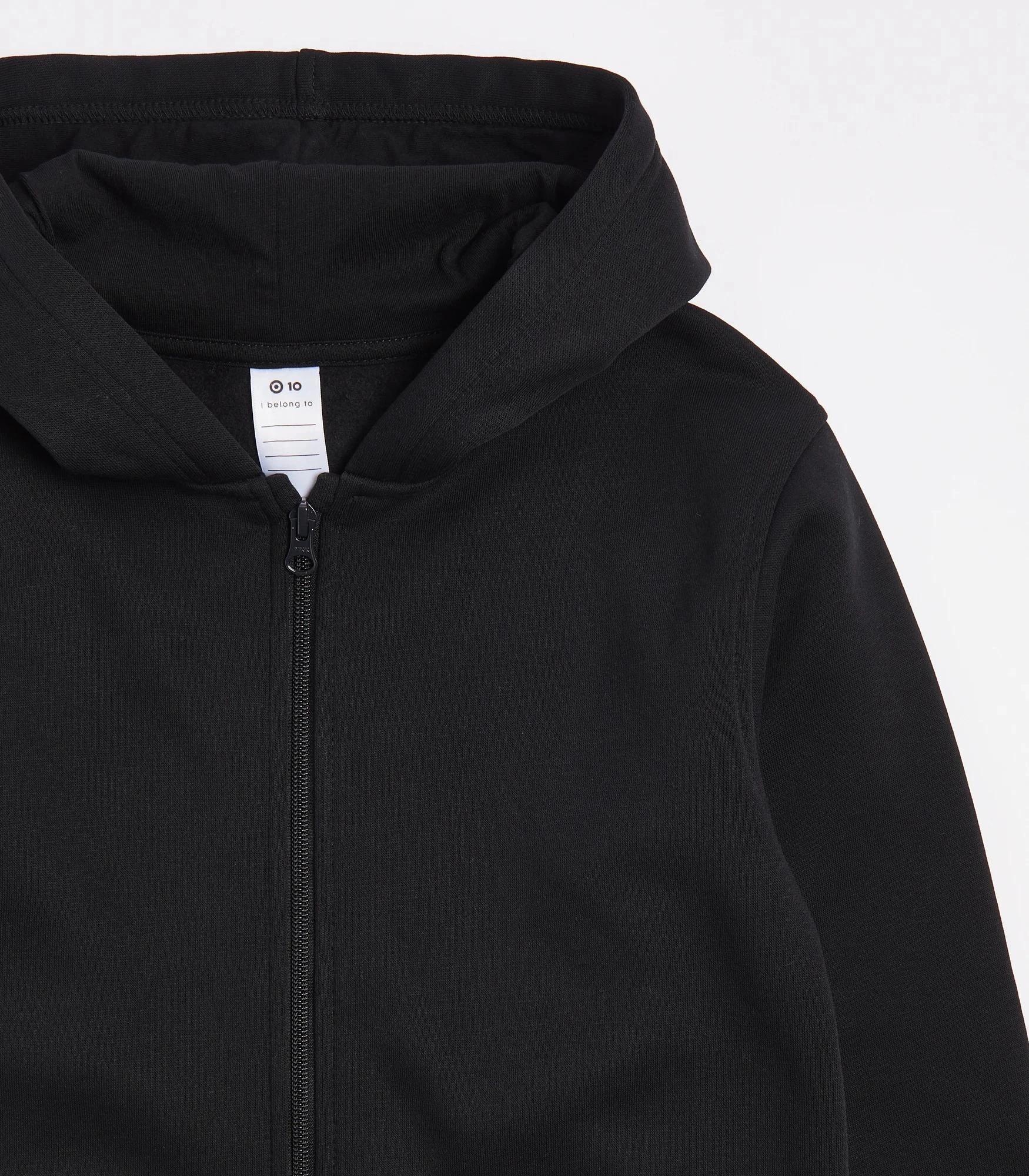 2 Target School Zip Thru Fleece Hoodie BLACK, 2 of 4