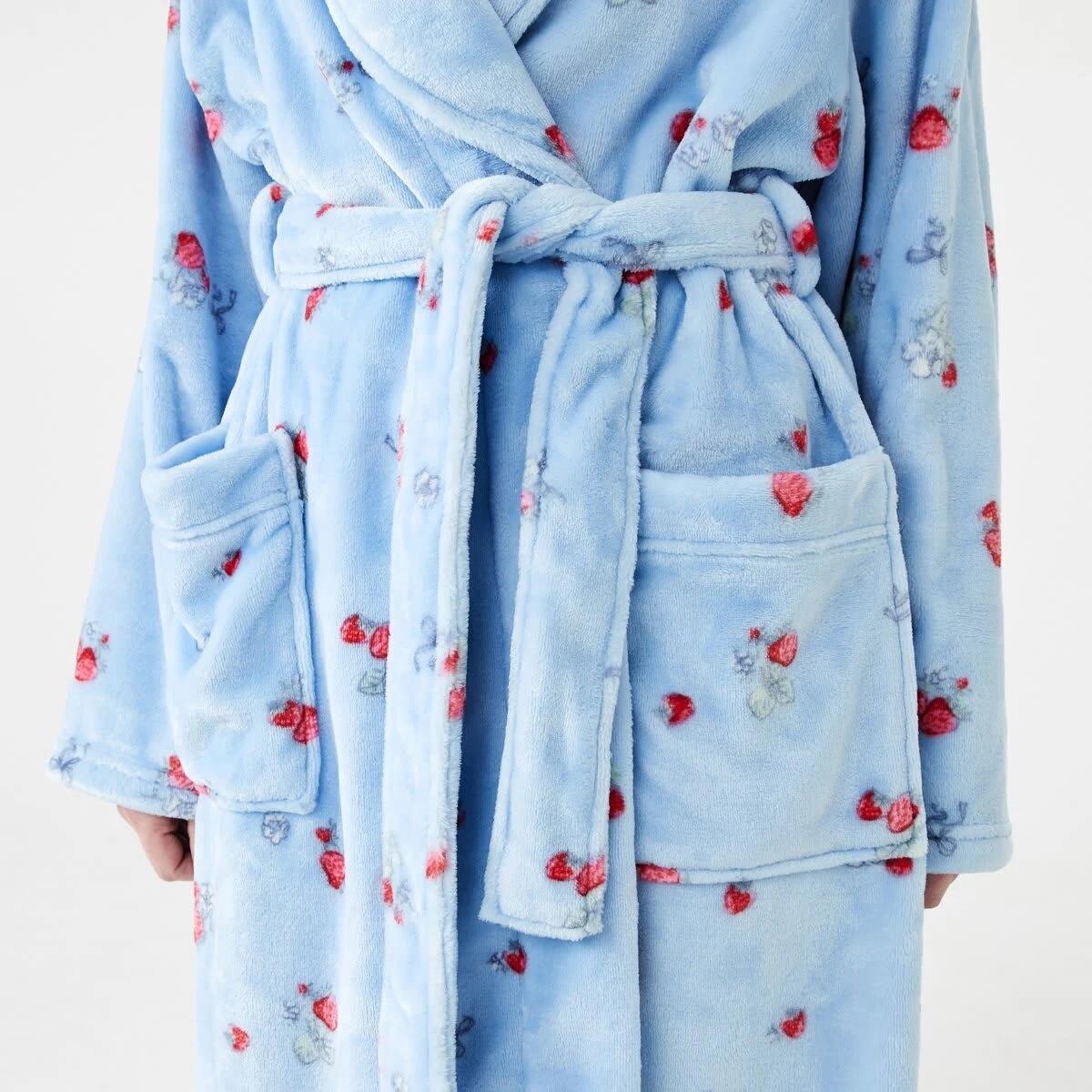 6 Printed Fleece Gown HALO BERRY HALOGEN BLUE, 6 of 7