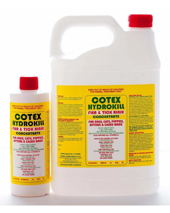 Cotex Hydrokill Flea And Tick Rinse Coentrate 5L