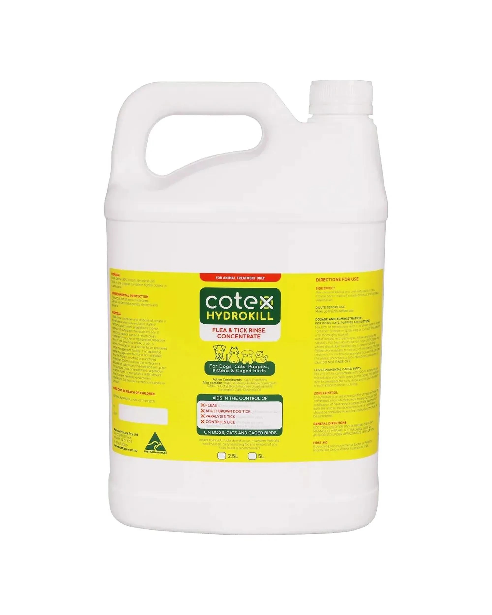Cotex Hydrokill Flea And Tick Rinse Coentrate 5L - Kmart