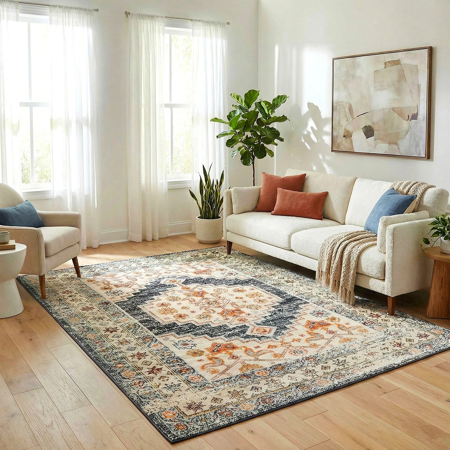 1 Common Ground Rugs Eterna 855 230x160cm - Medium Floor Rug - Blue, 1 of 7