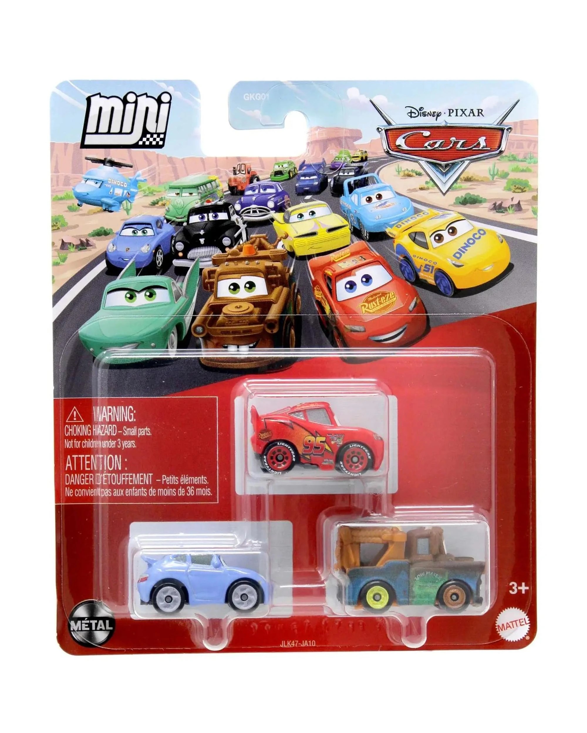 1 Mattel Disney Pixar Cars Mini Racers Diecast Car 3 Pack - Sally, Lightning McQueen, Mater, 1 of 1