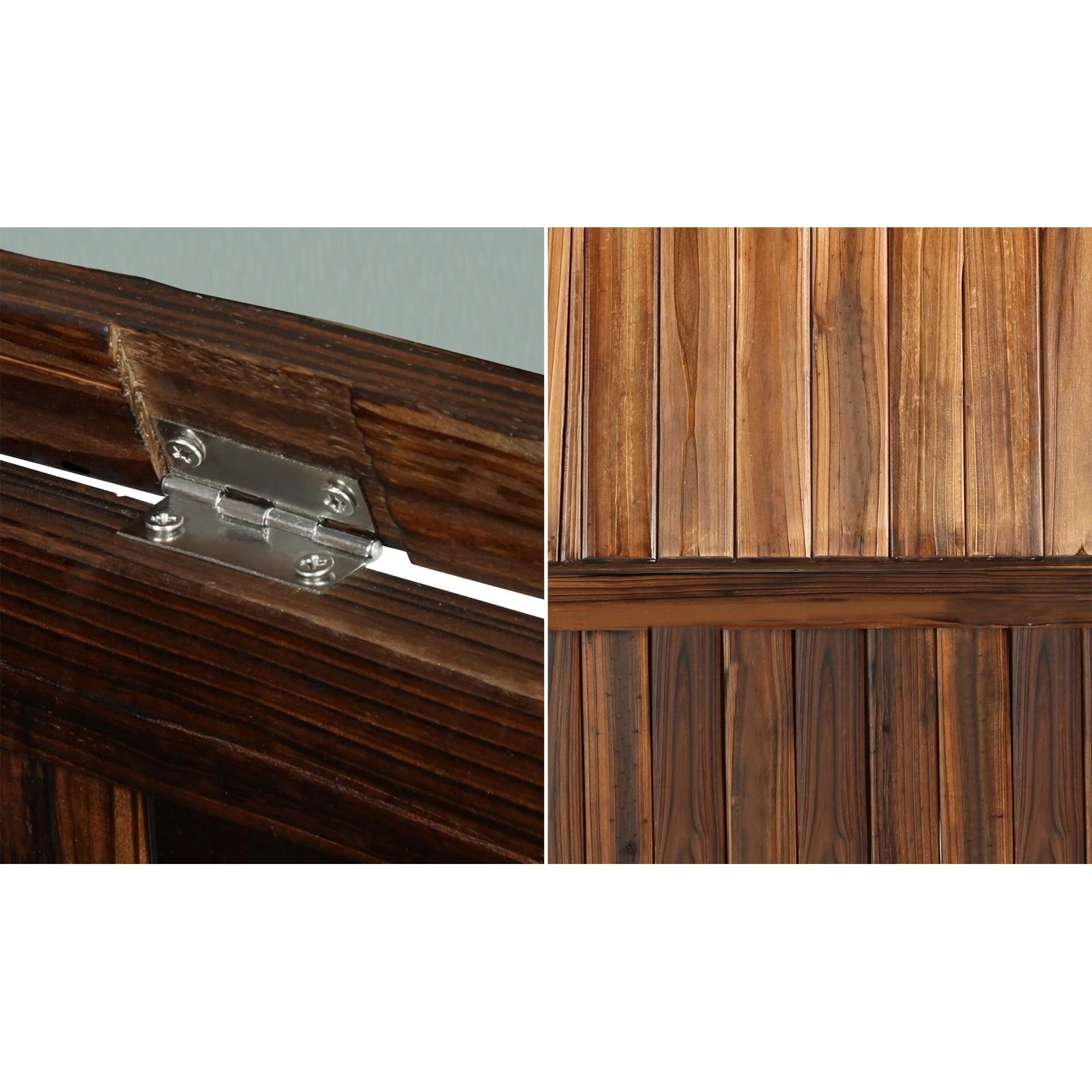 7 Livsip Outdoor Storage Box Wooden Garden Bench Chest Tool Container L - Charcoal, 7 of 8