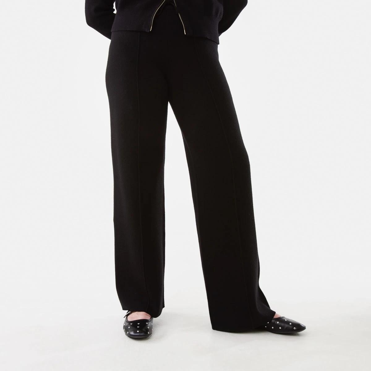 1 Seam Front True Knit Pants Black, 1 of 6