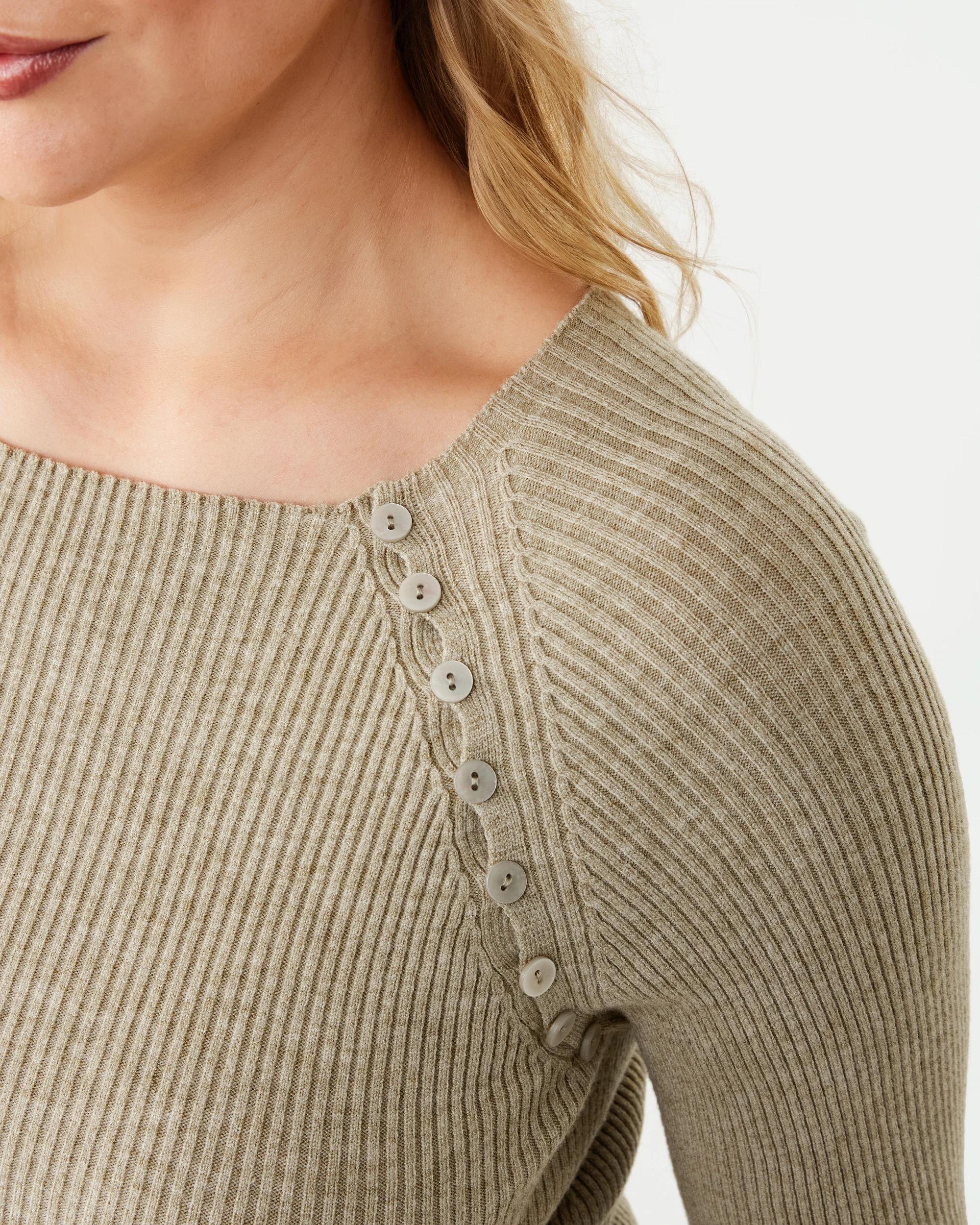 7 Long Sleeve Button Trim Top Urban Grn, 7 of 10