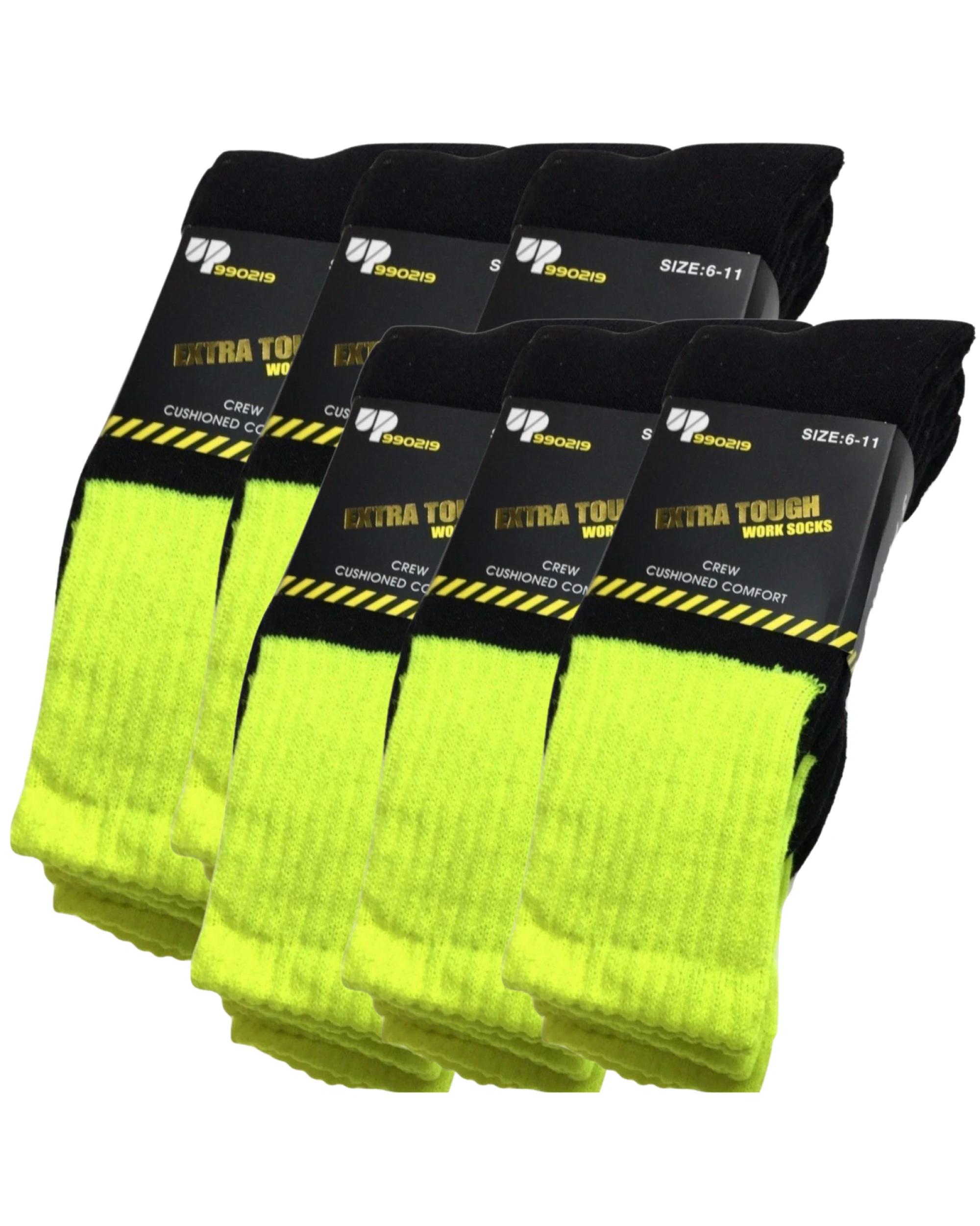 BR Home 6x Pairs HI VIS SOCKS Workwear Work Safety Tradie High ...