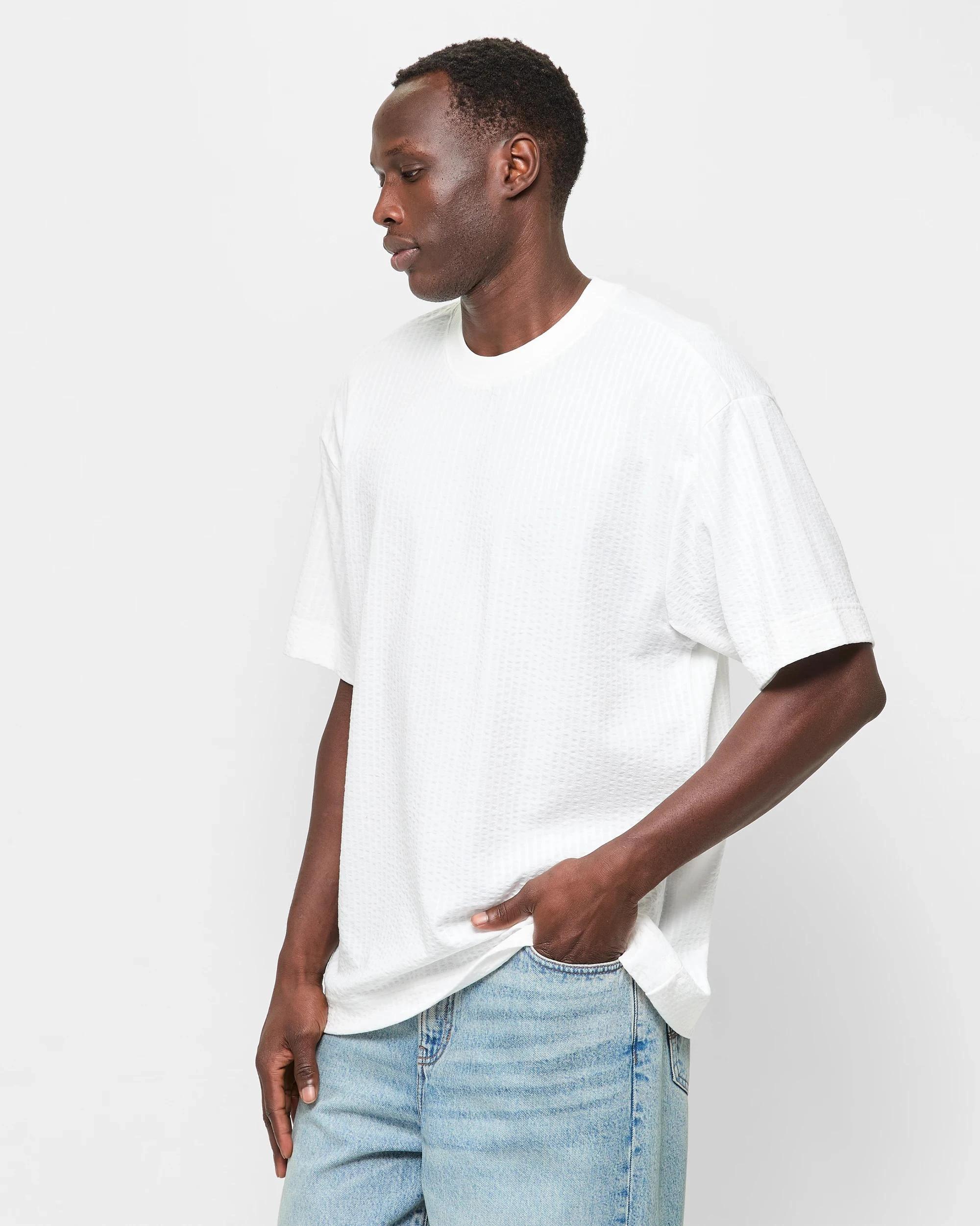 3 Australian Cotton Seersucker T-Shirt - Commons WHITE, 3 of 5