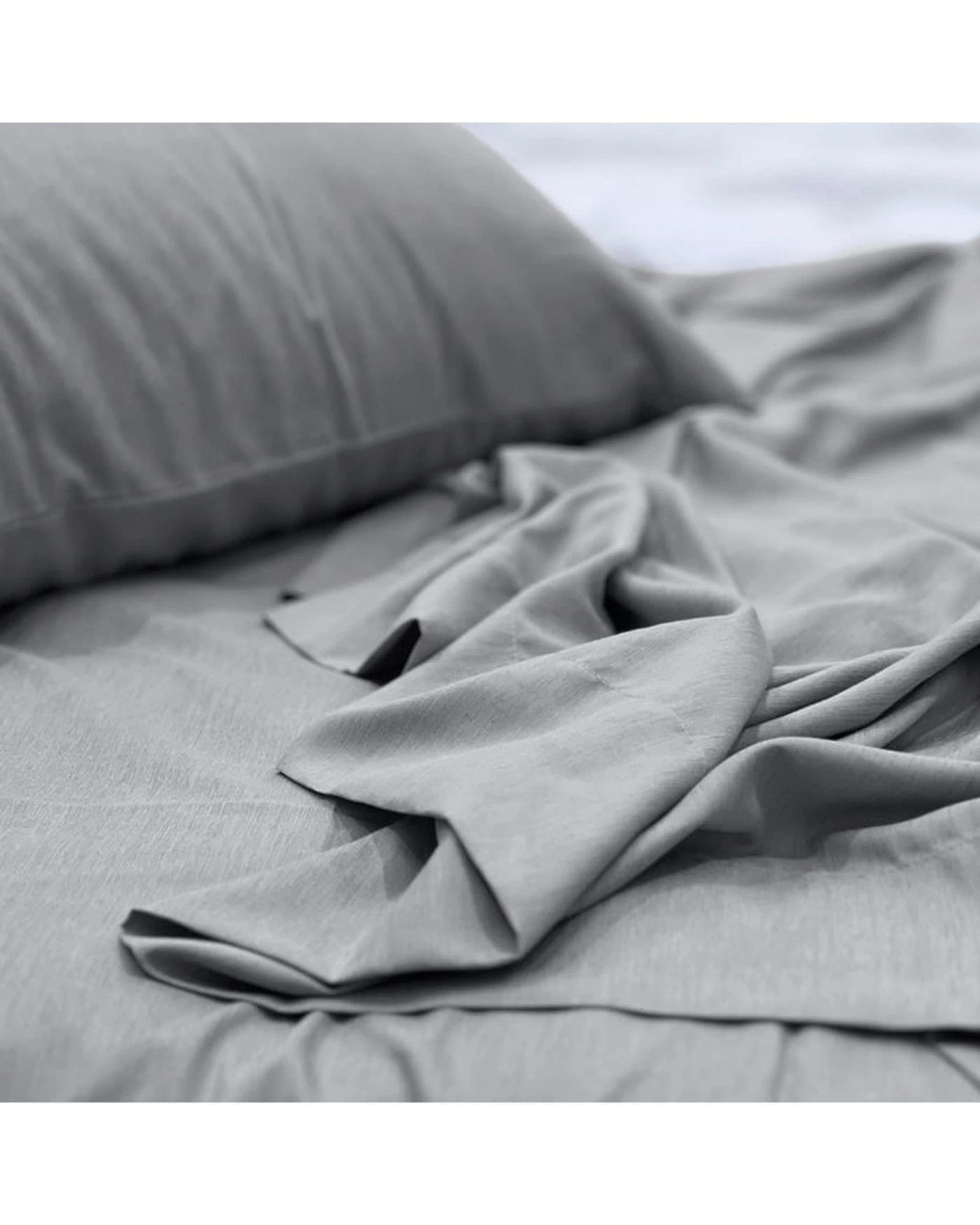 2 Odyysey Living Bamboo Blend Sheet Sets - Double Bed - Grey, 2 of 2