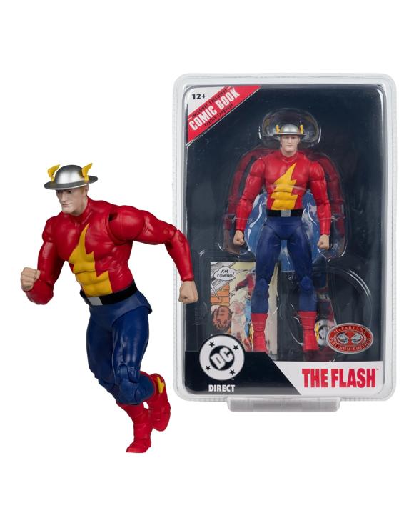 DC Direct Page Punchers The Flash #123 Jay Garrick Platinum Edition 7 inch Figure With Comic