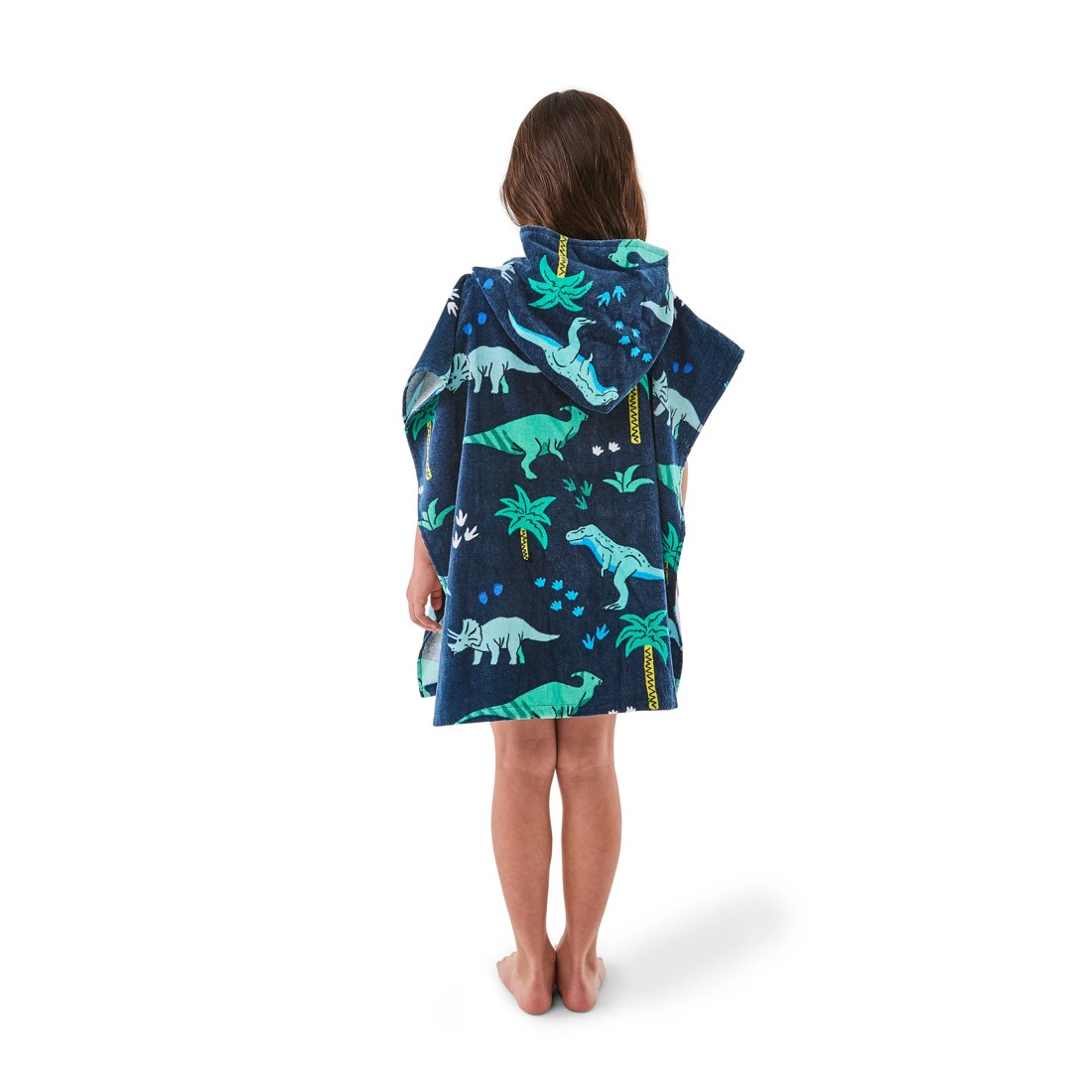 2 Kids Hooded Cotton Beach Towel - Dino, 2 of 5