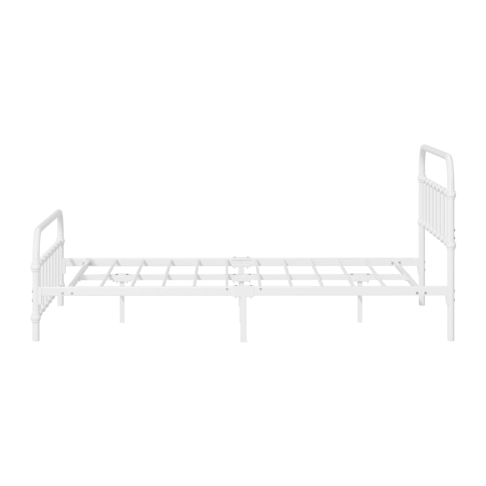 8 Oikiture Bed Frame Metal Bed Base Double Size Bed Platform
 - White, 8 of 9