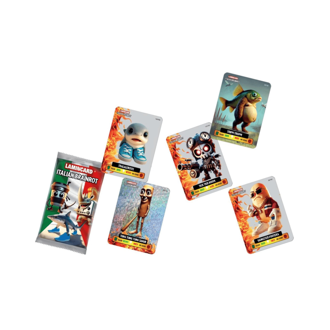 4 Diramix Lamincard Italian Brainrot Collectable Cards Box, 4 of 6