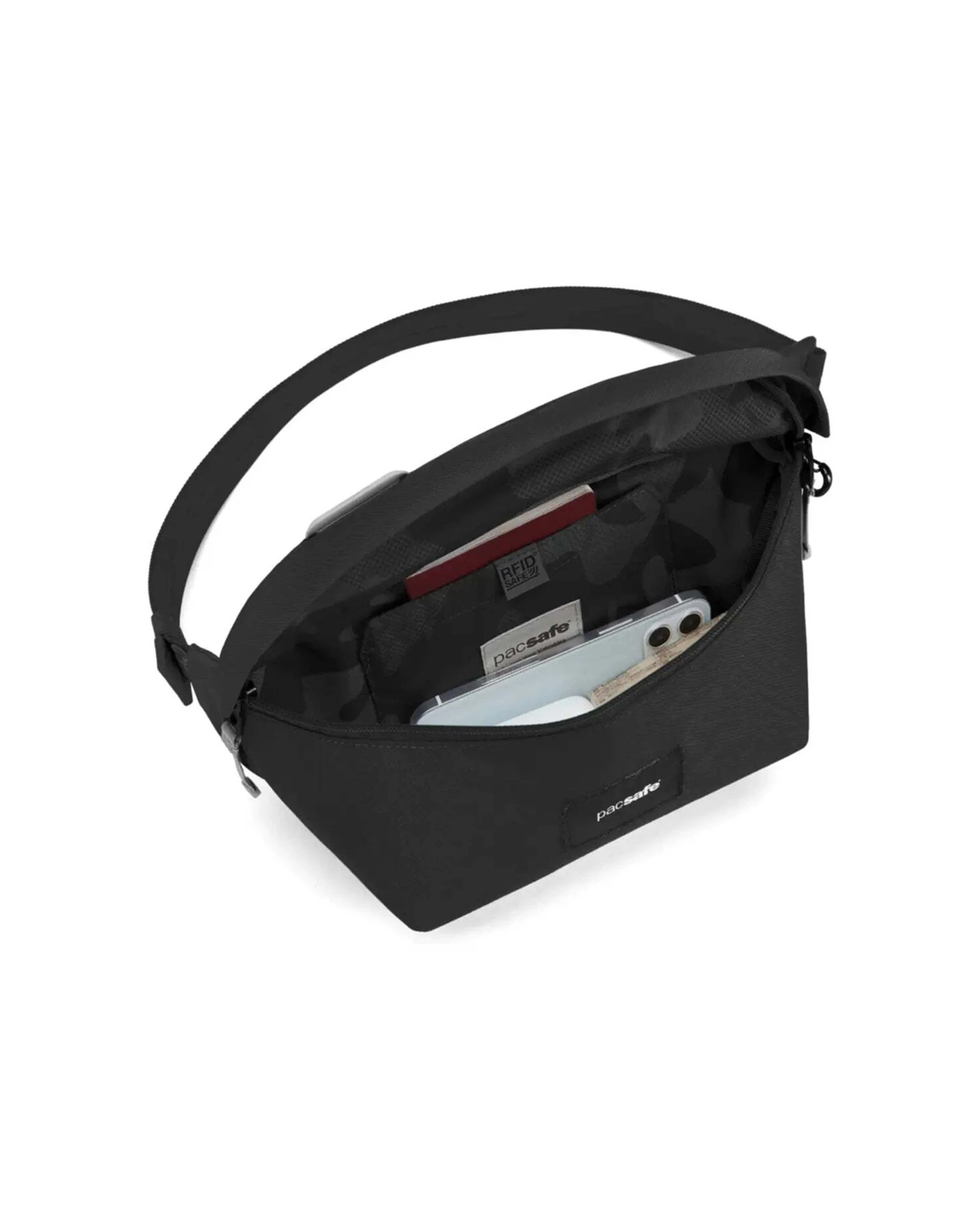 6 Pacsafe GO Anti-Theft Sling Pack With Adjustable Strap Durable Travel Bag Jet - Black, 6 of 8