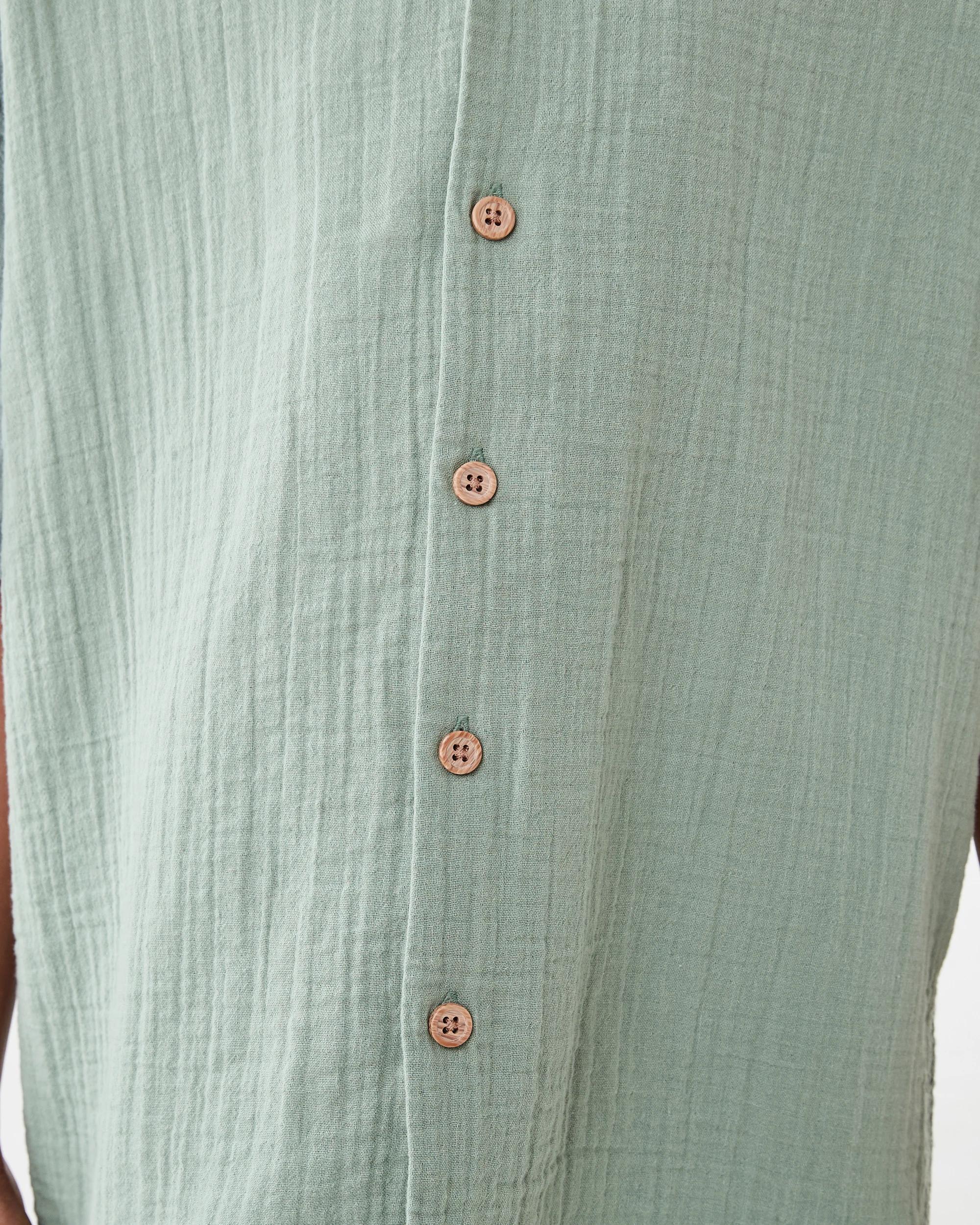 5 Short Sleeve Double Cloth Shirt Lpad Green, 5 of 7