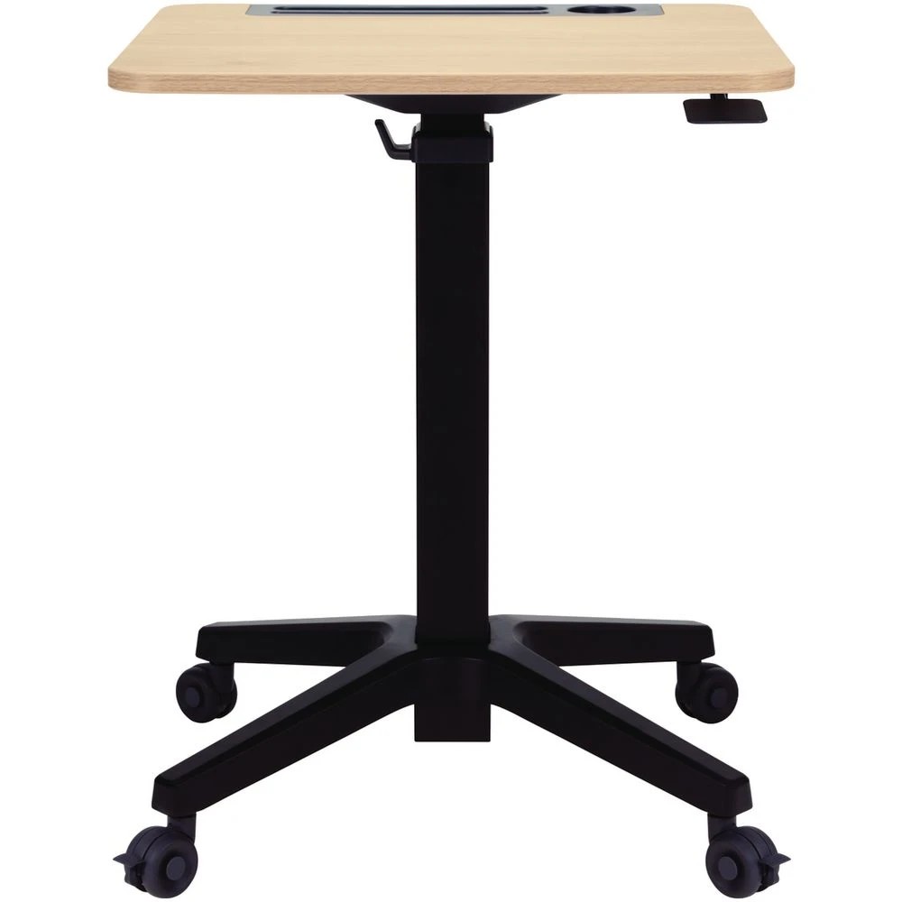3 Height Adjustable Portable Desk or Lectern Oak/Black Desks, Tables and Workstations, 3 of 4