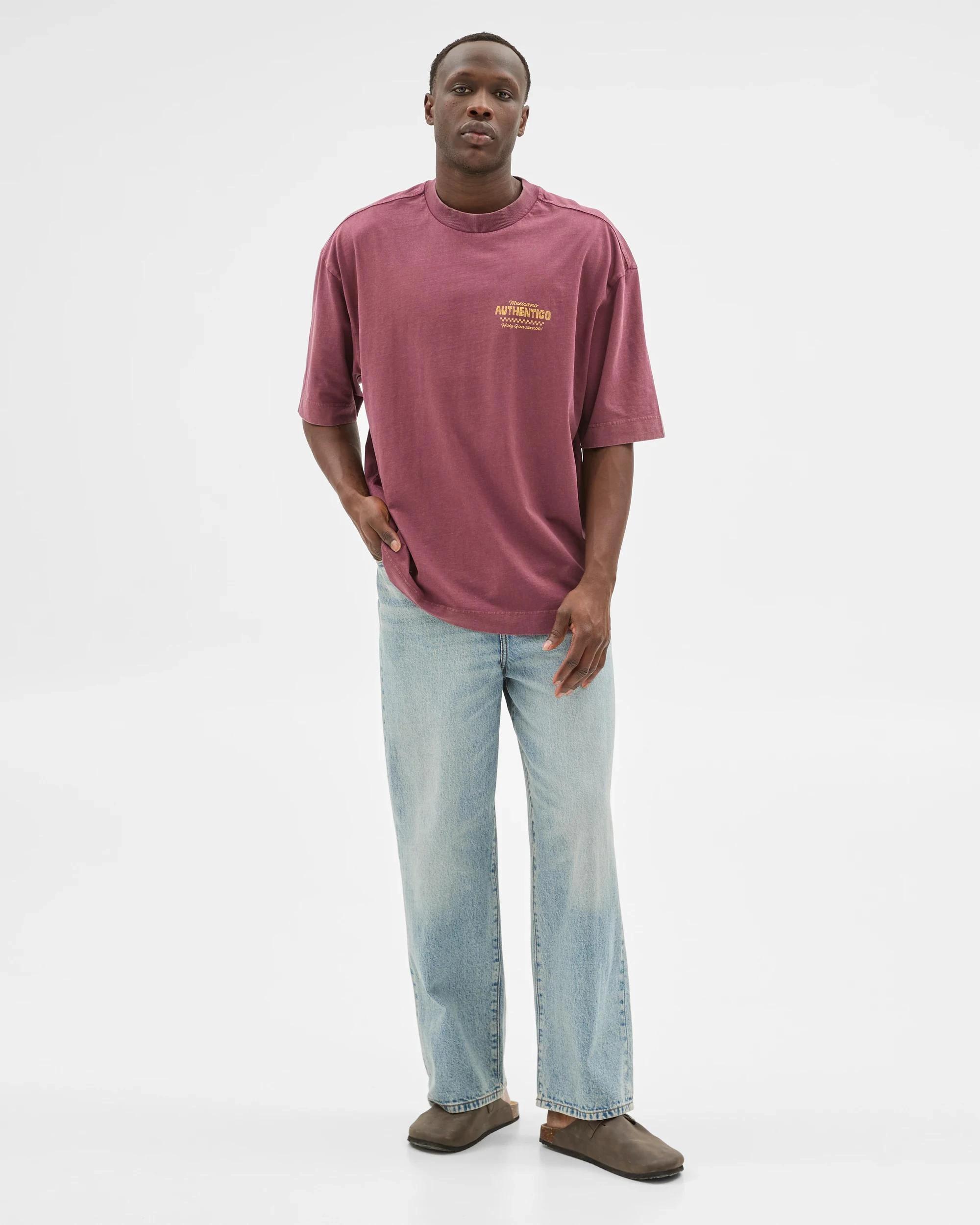 2 Australian Cotton Graphic T-Shirt - Commons MAROON, 2 of 9