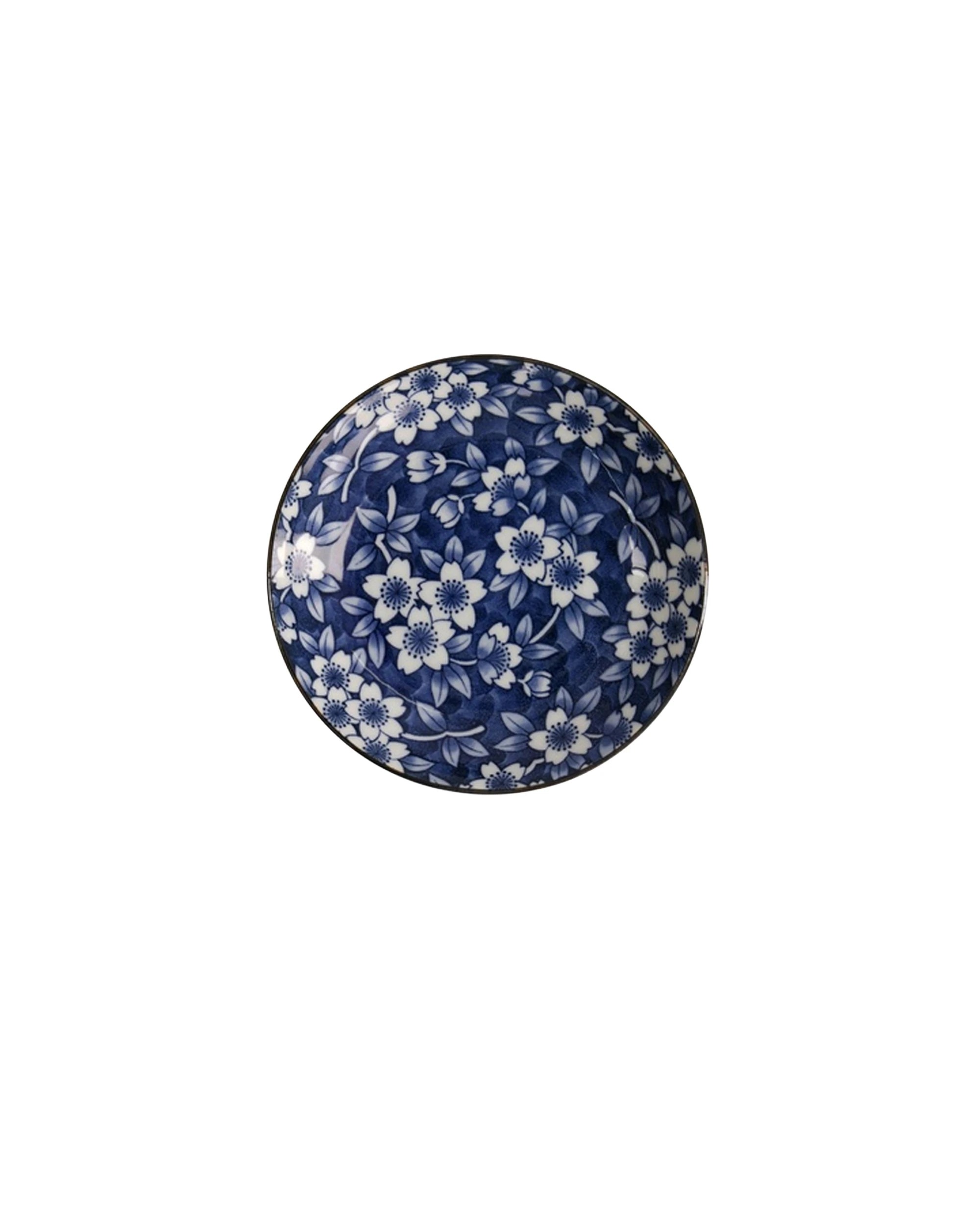 1 Tokyo Design Tokyo Sakura Round Plate 16cm Porcelain Microwave Safe - Blue, 1 of 1
