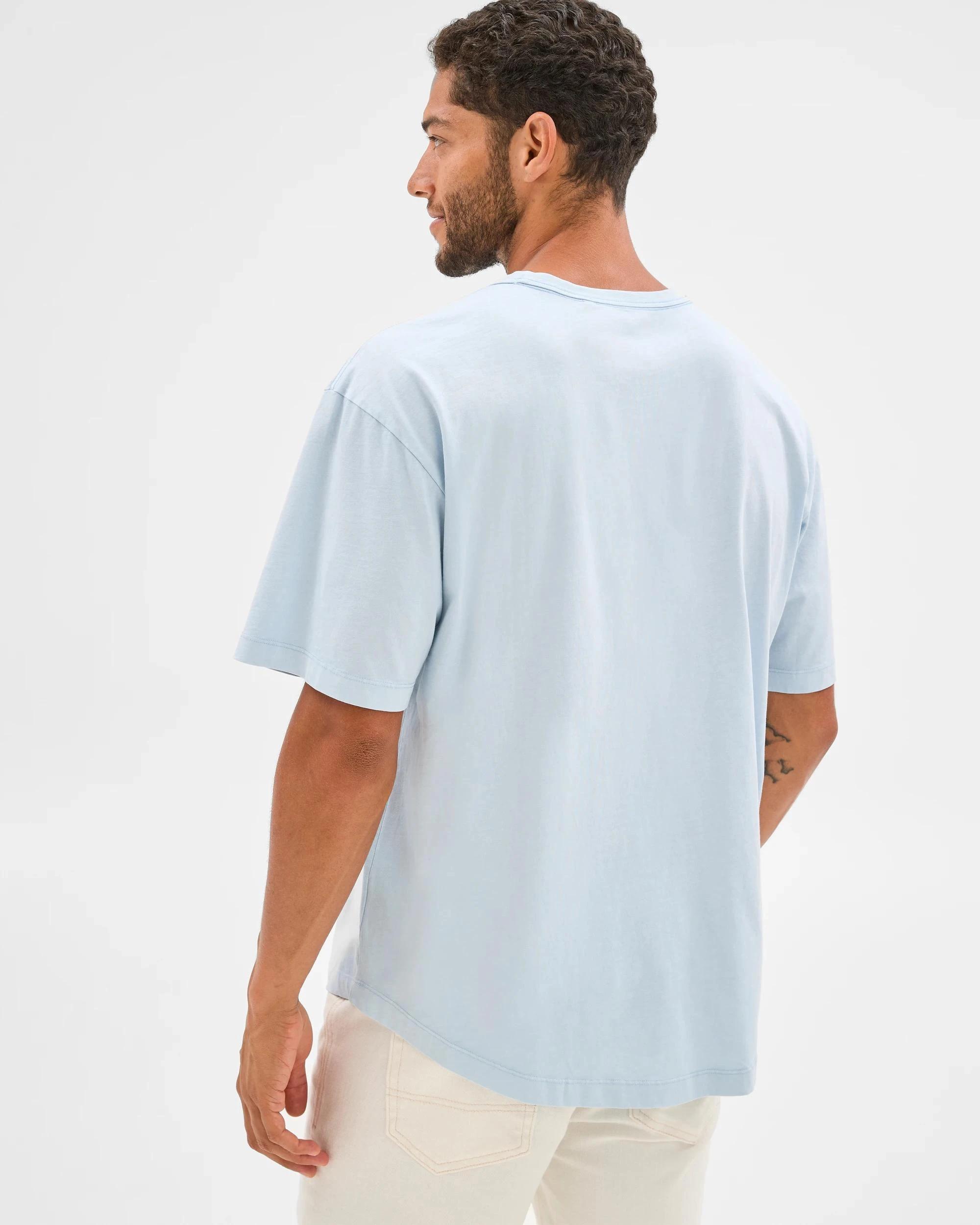 4 Target Man Australian Cotton Oversized T-Shirt LIGHT BLUE, 4 of 5